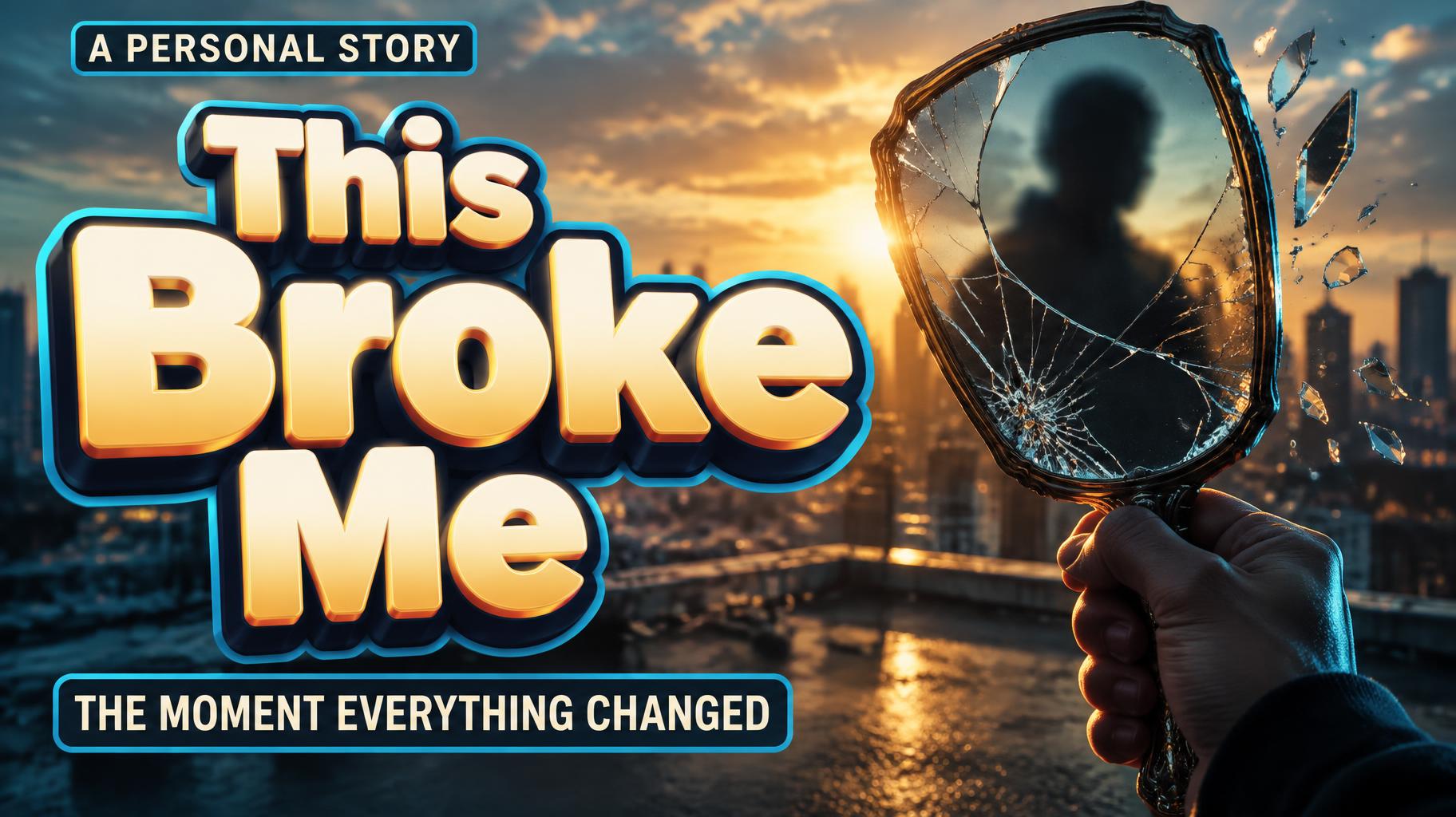 "This Broke Me
THE MOMENT EVERYTHING CHANGED
A PERSONAL STORY" — Cinematic Youtube Creator | AI Text Effect Generator