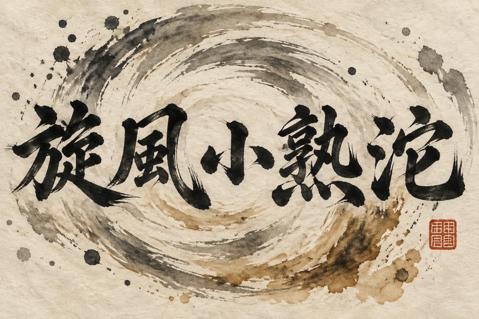 "旋风小熟沱" — Brush Chinese Ink | AI Text Effect Generator