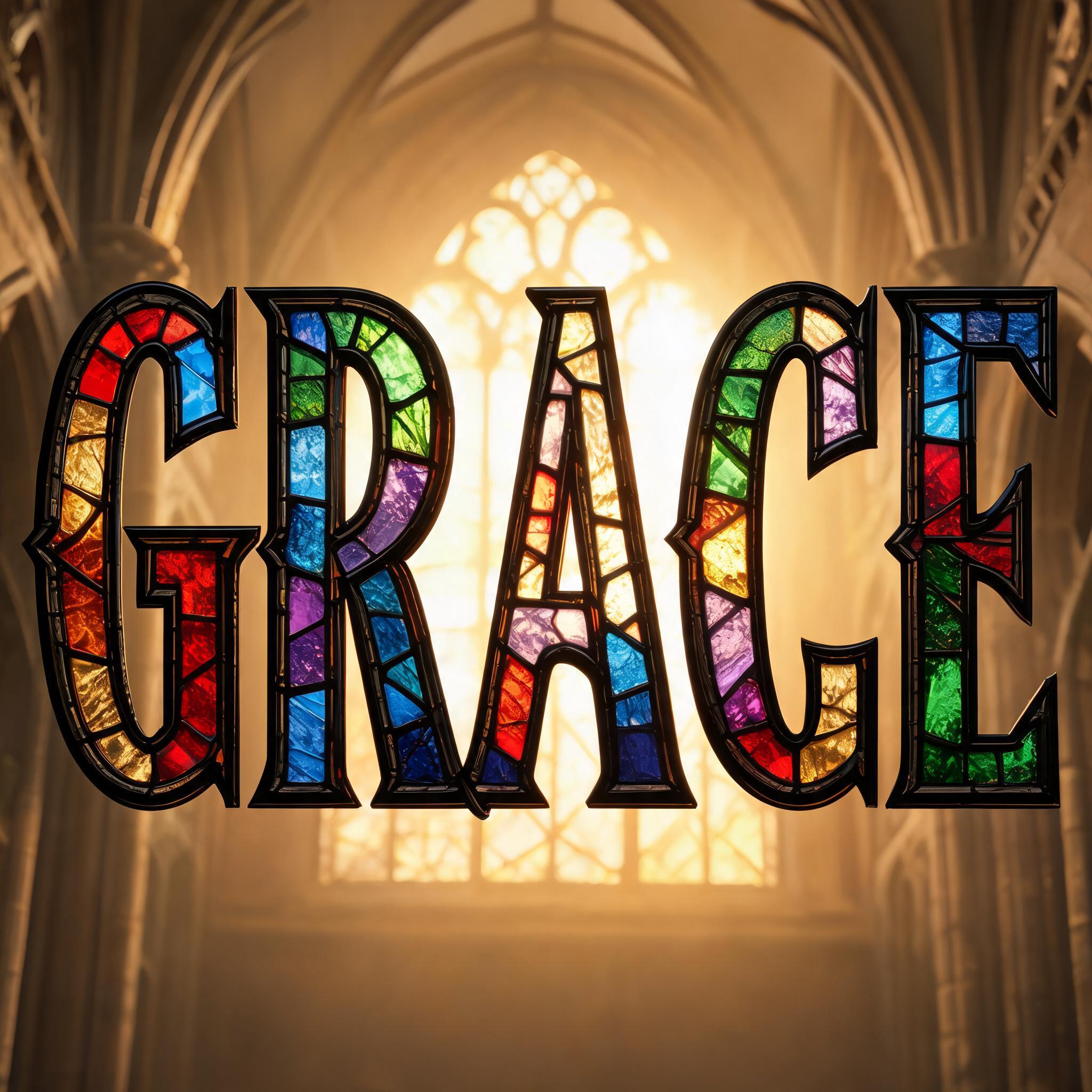 "GRACE" — Glass Color | AI Text Effect Generator