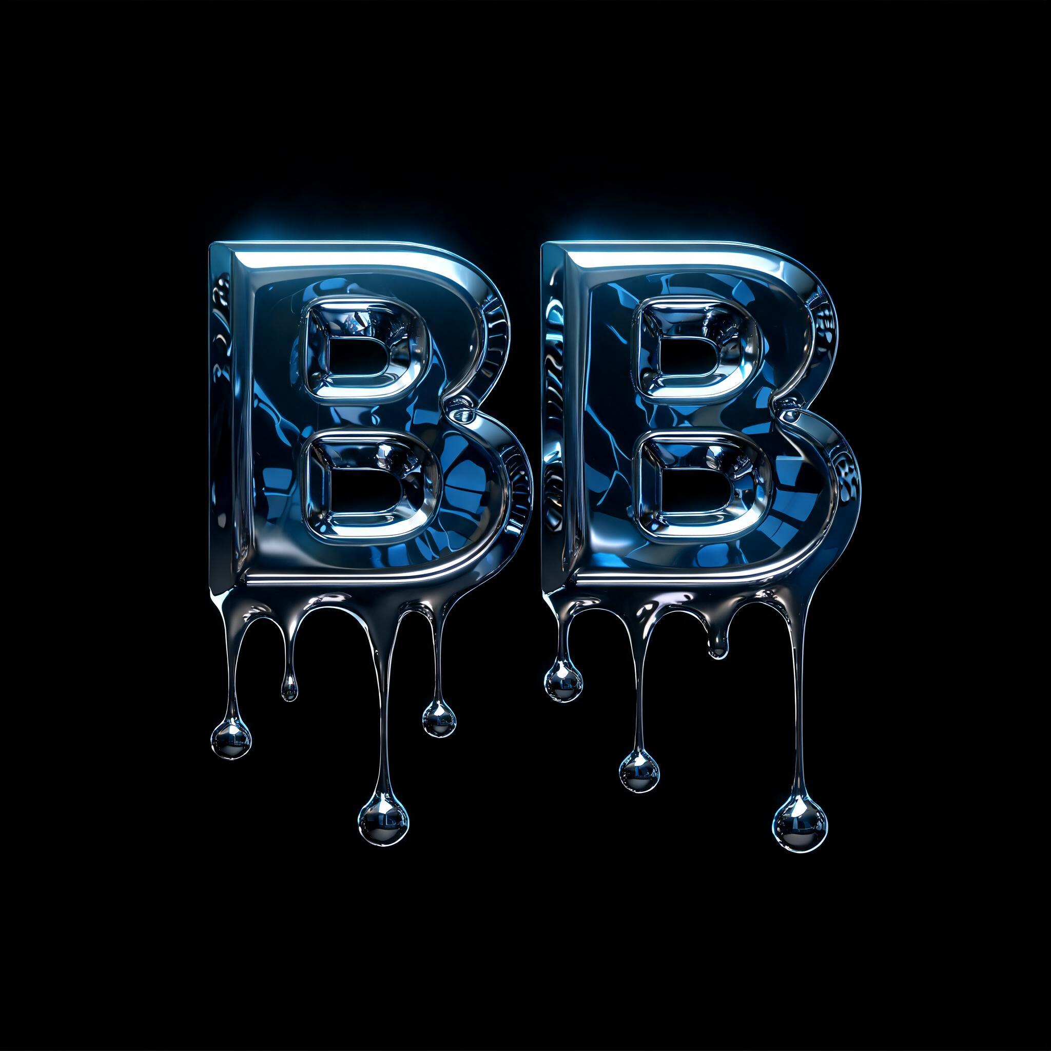 "BB" — Chrome Metal 3d | AI Text Effect Generator