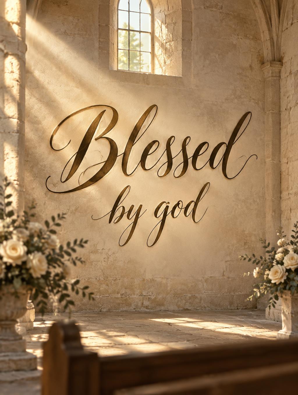 "Blessed by god" —  | AI Text Effect Generator