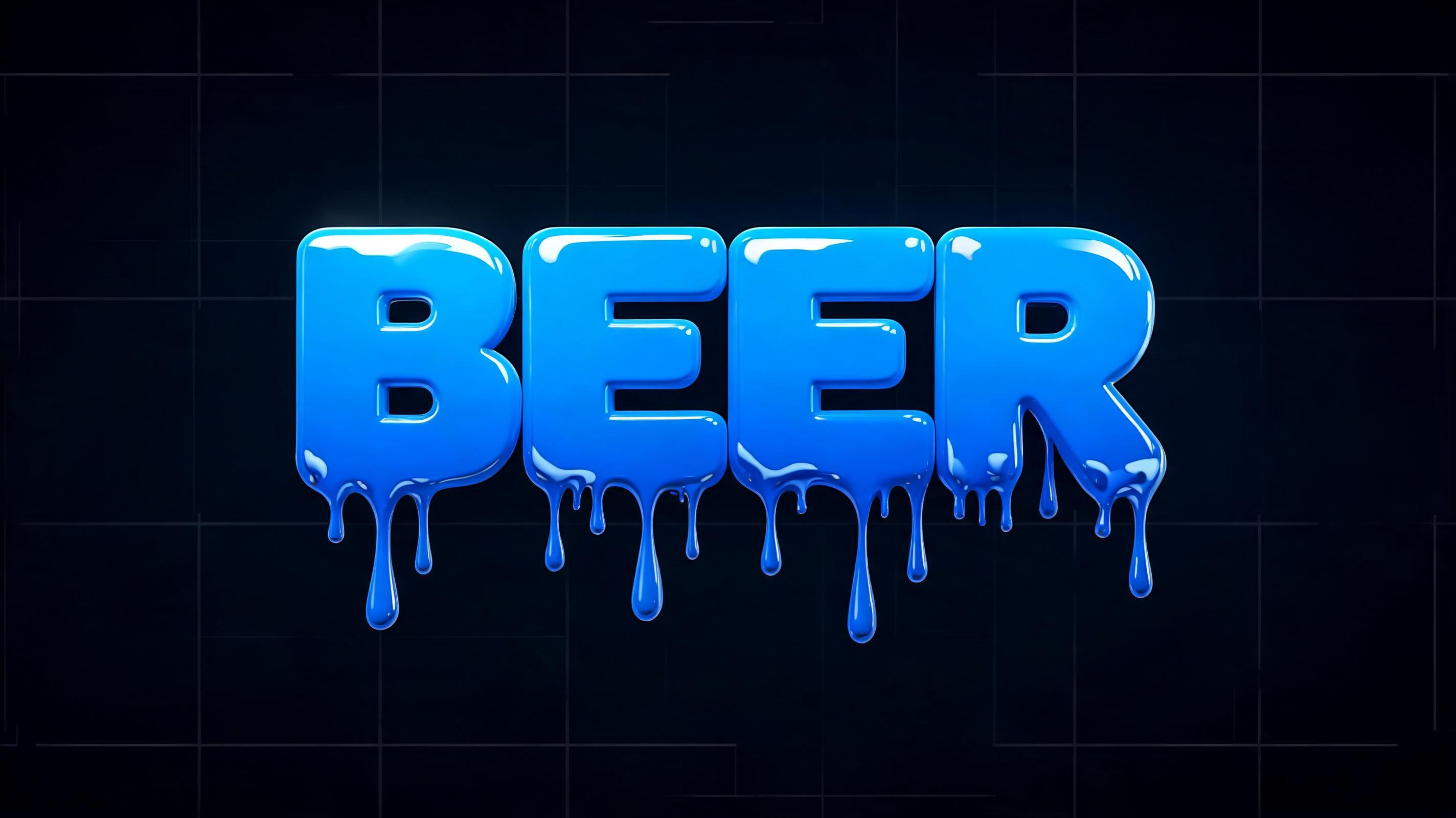 "BEER" — Drip Font | AI Text Effect Generator