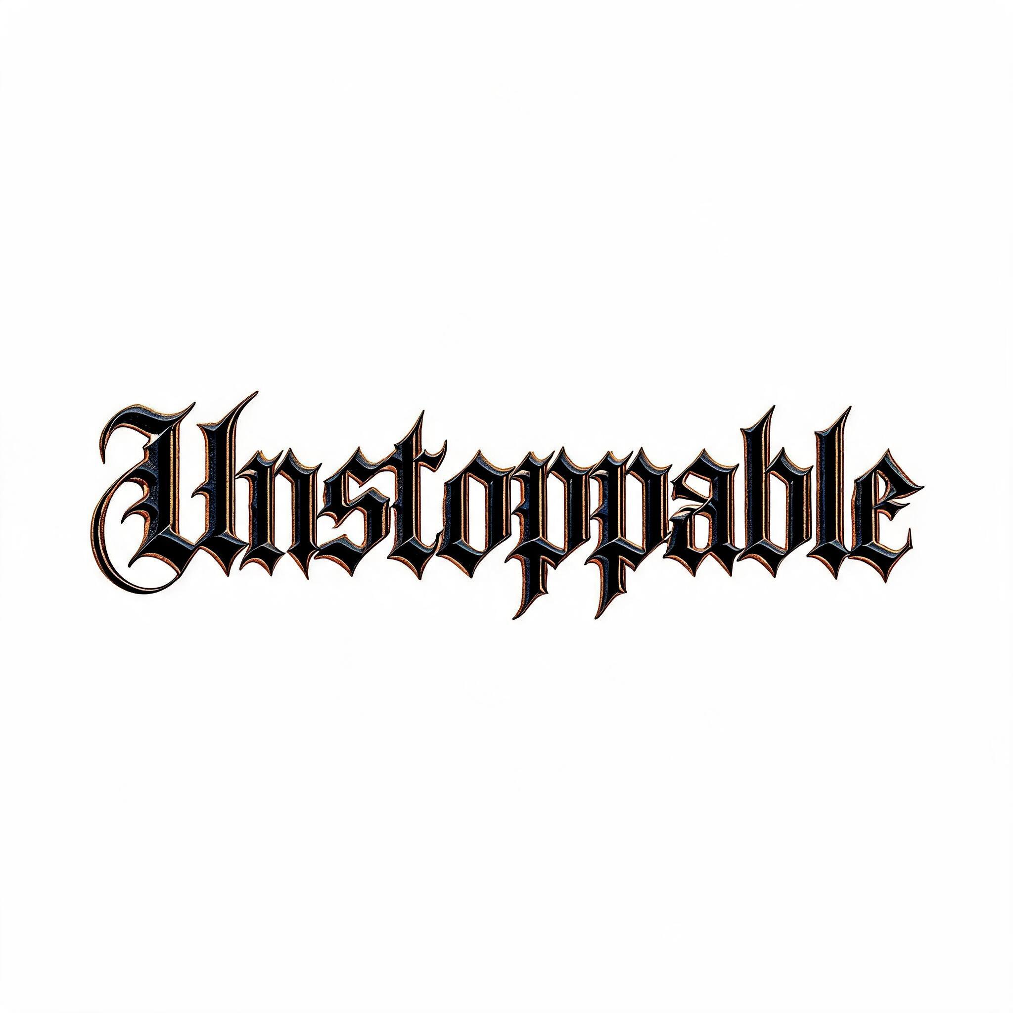 "Unstoppable" — Gothic Font | AI Text Effect Generator
