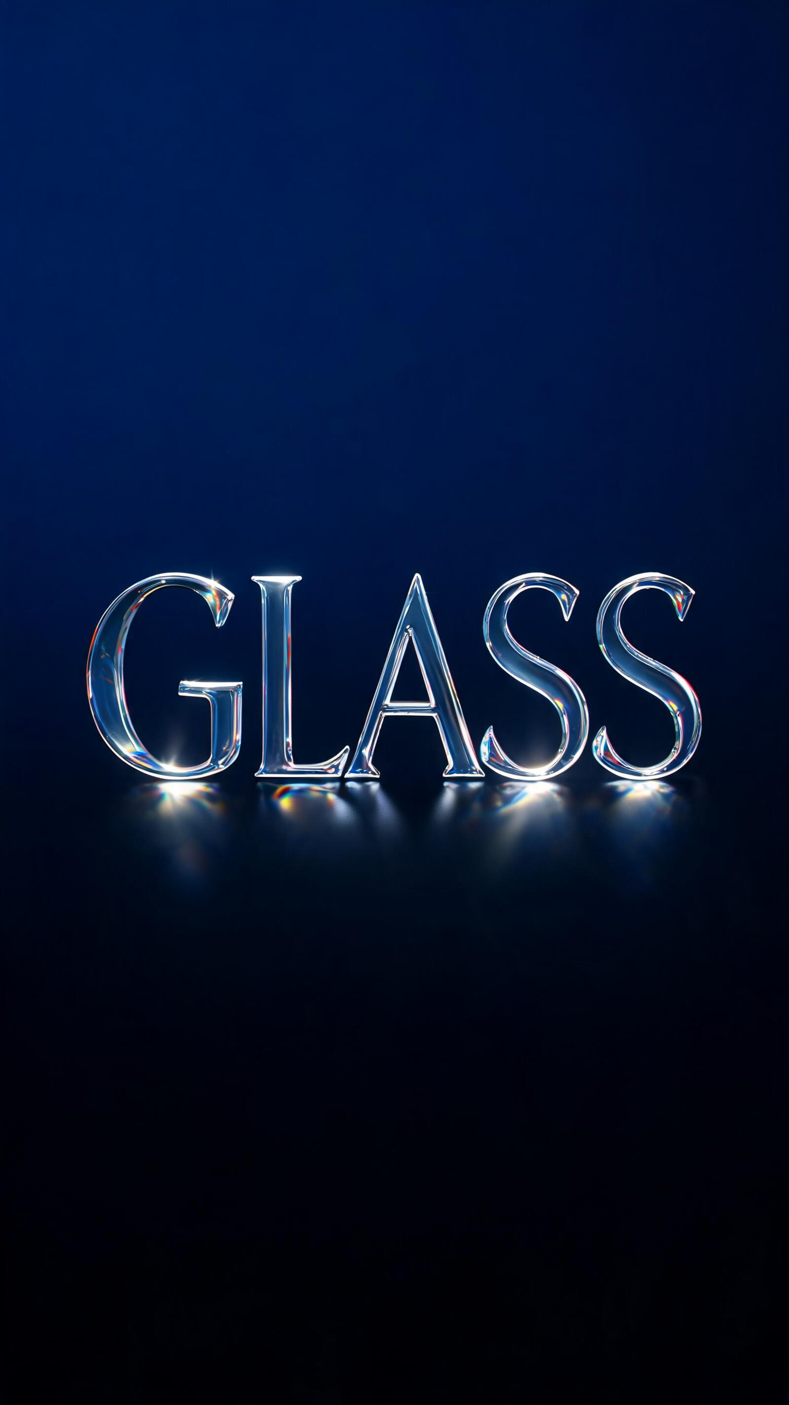 "GLASS" — Glass | AI Text Effect Generator