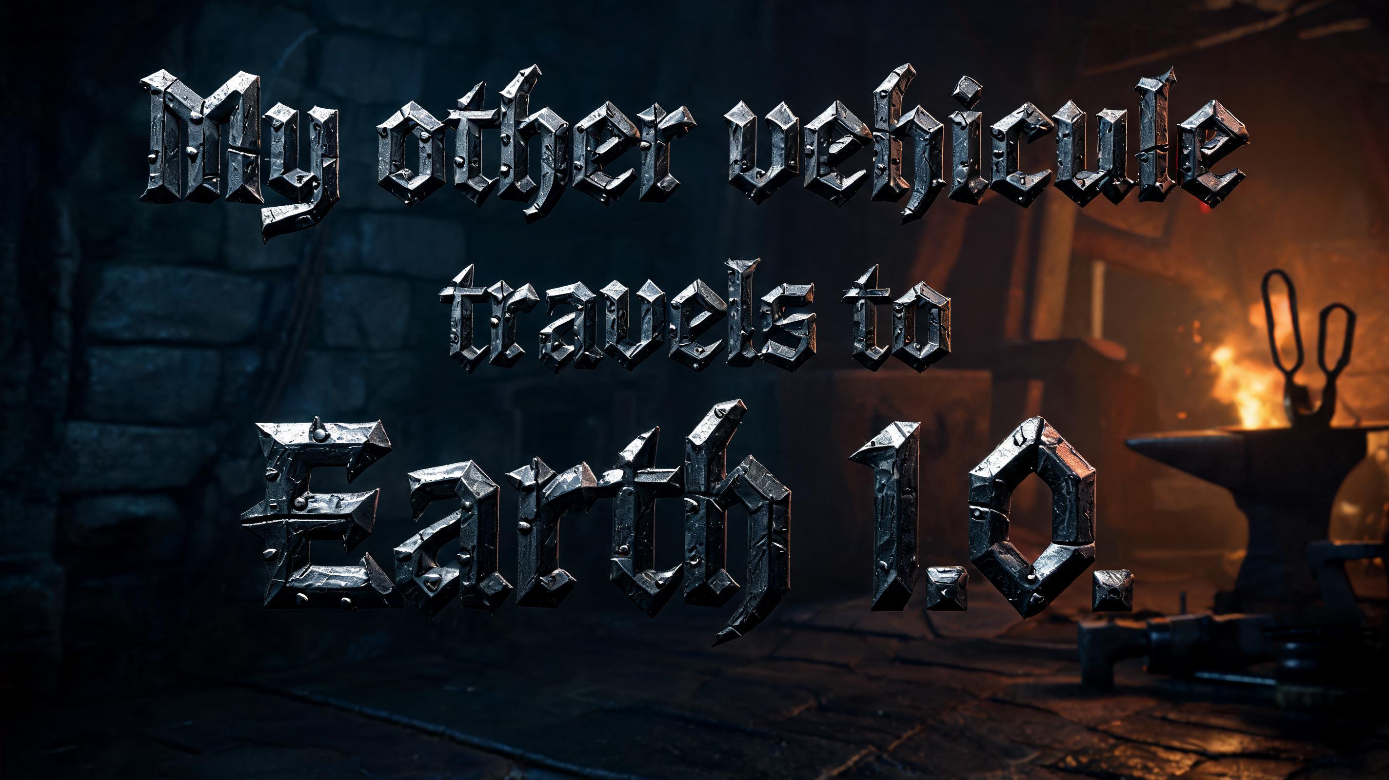 "My other vehicule travels to Earth 1.0" — Viking | AI Text Effect Generator