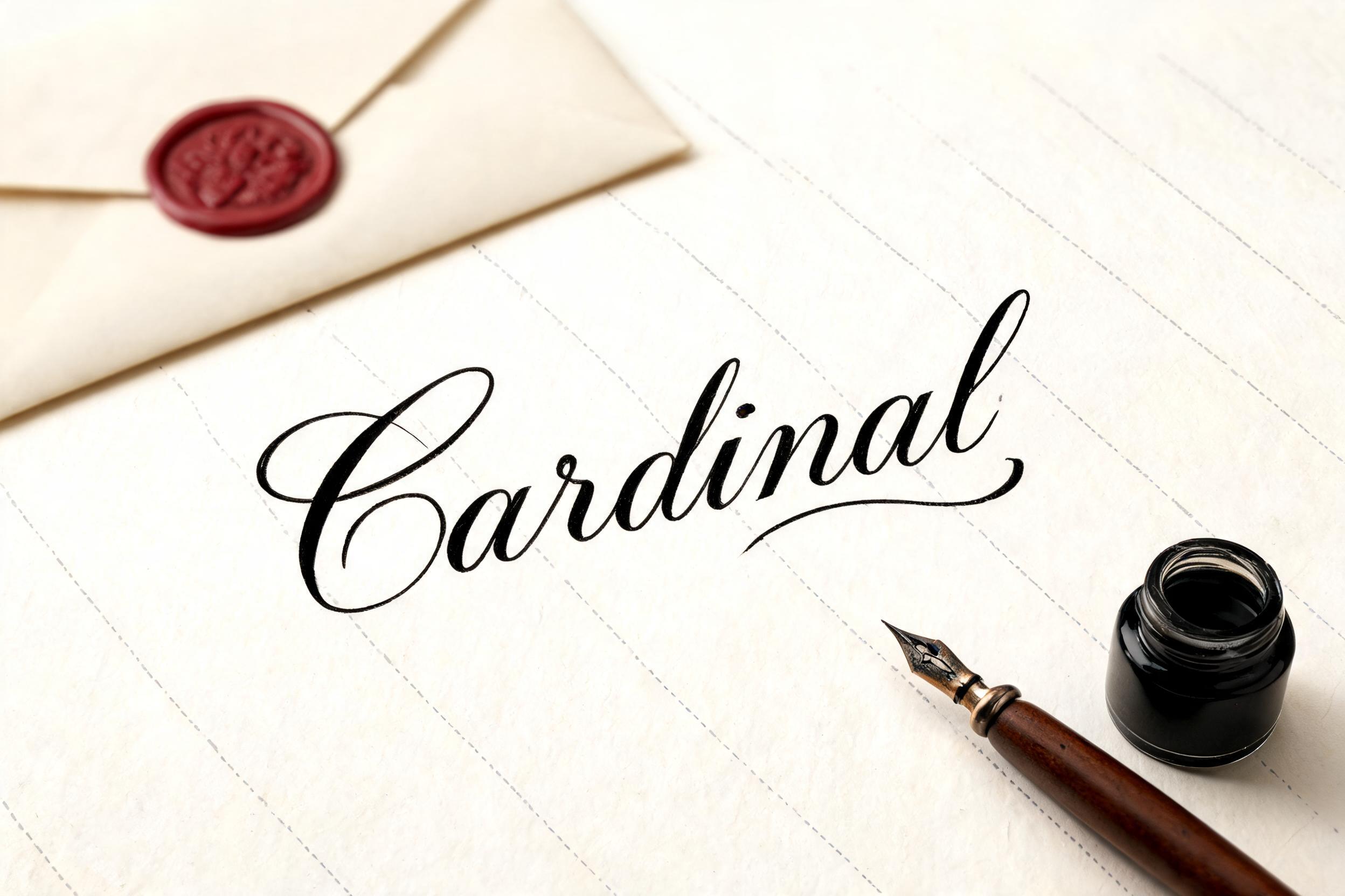 "Cardinal" — Cursive Calligraphy | AI Text Effect Generator