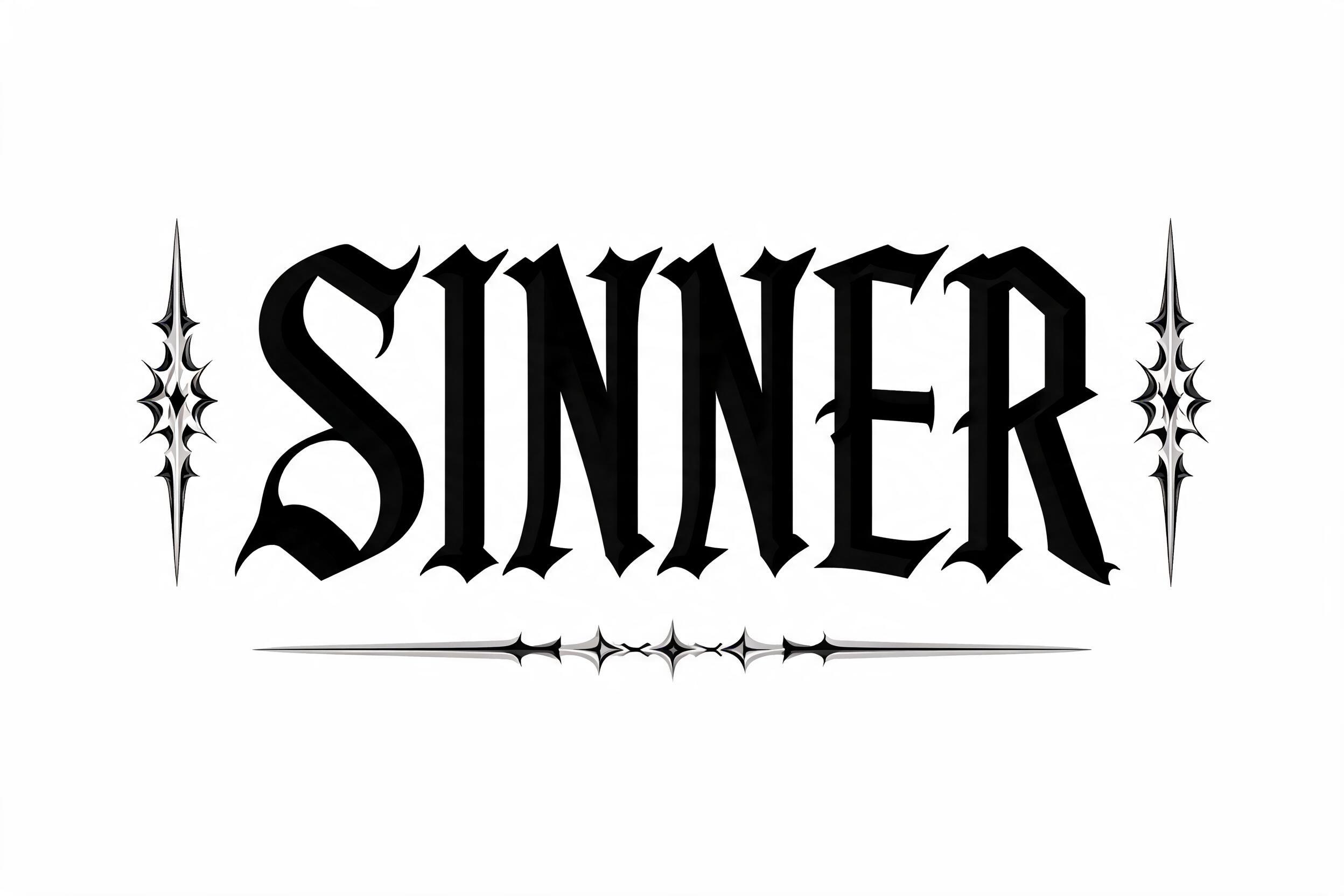 "SINNER" — Tattoo | AI Text Effect Generator