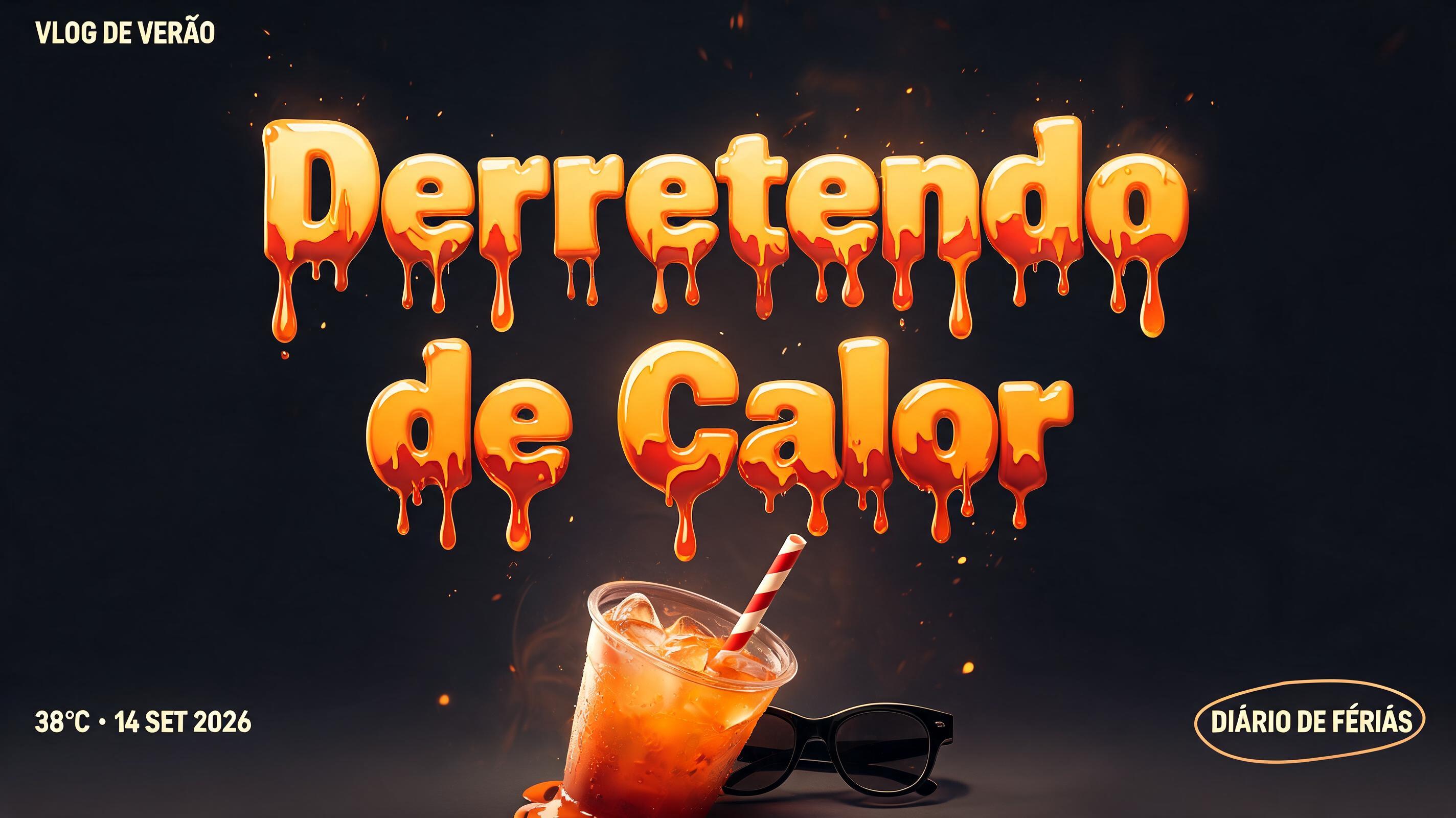 Derretendo
de Calor
VLOG DE VERÃO
38°C · 14 SET 2026
DIÁRIO DE FÉRIAS