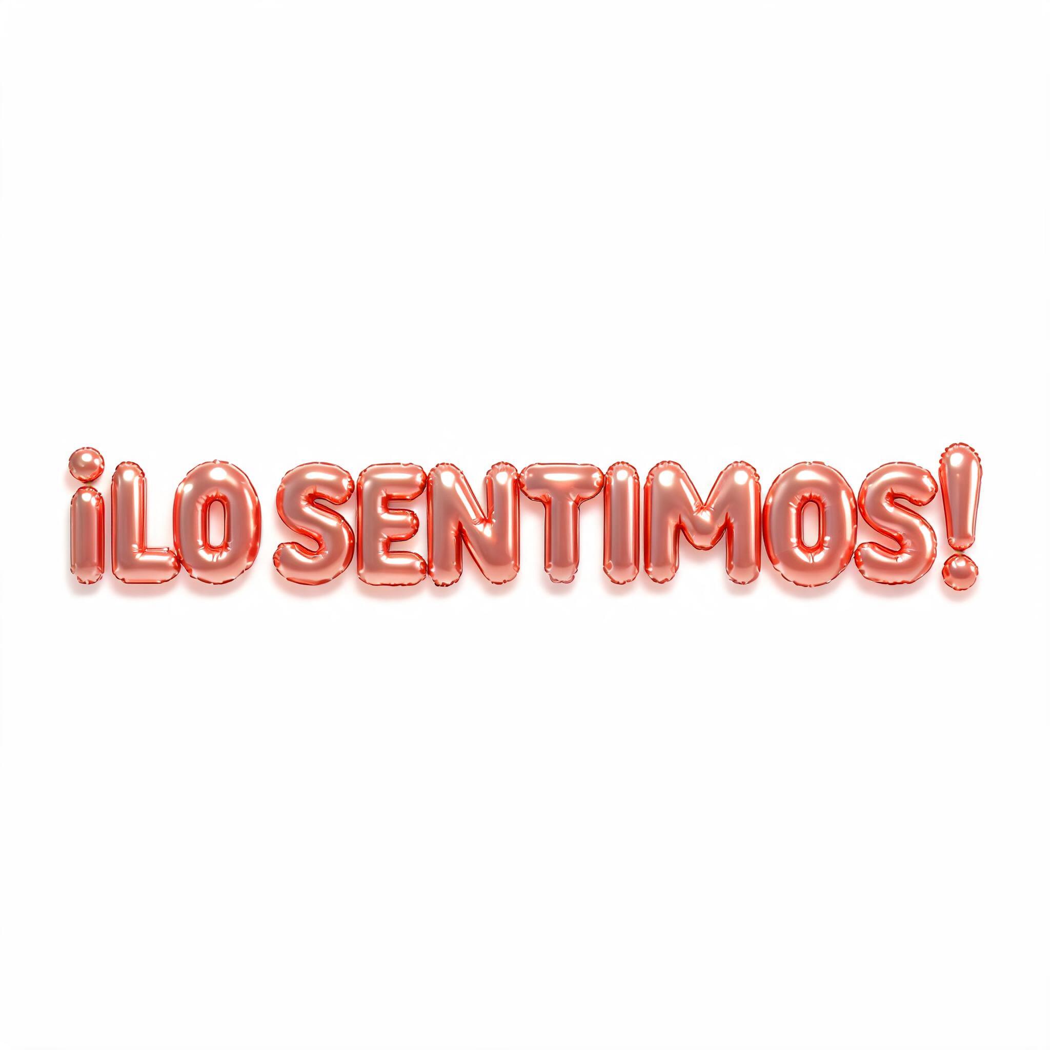 "¡LO SENTIMOS!" — 3d Bold Inflated | AI Text Effect Generator
