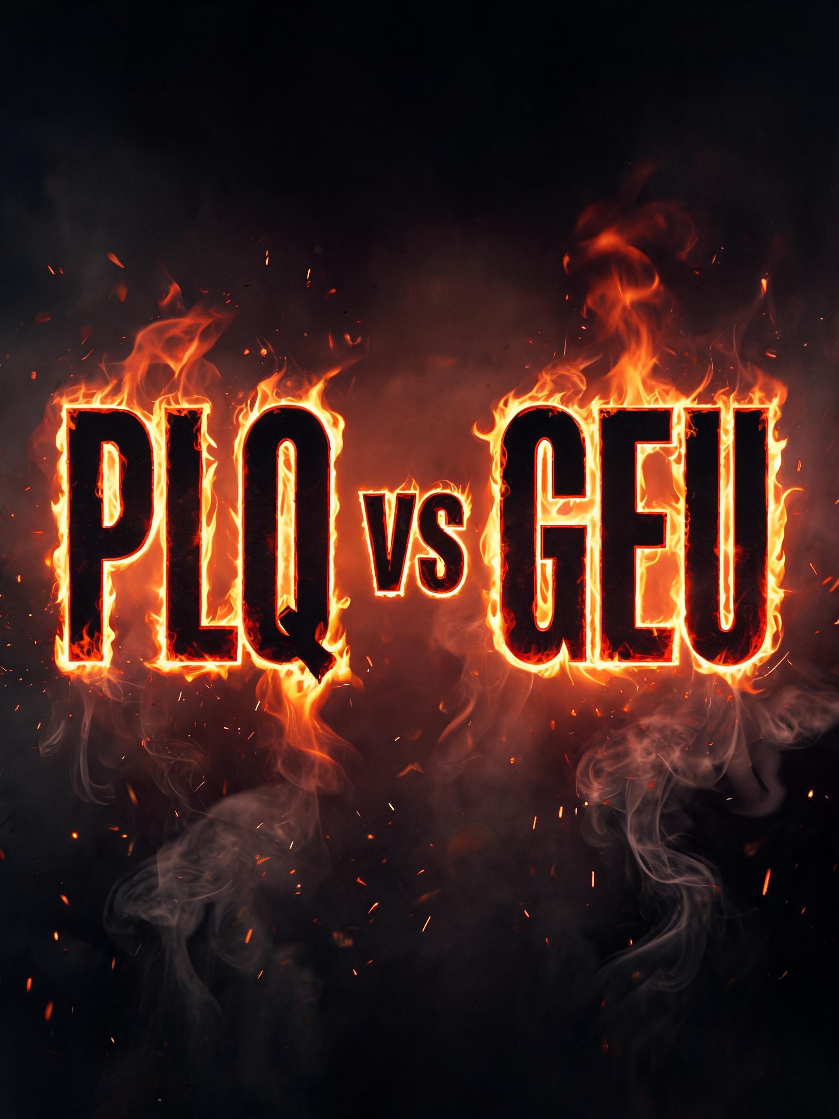 "PLQ vs GEU" — Fire Smoke | AI Text Effect Generator