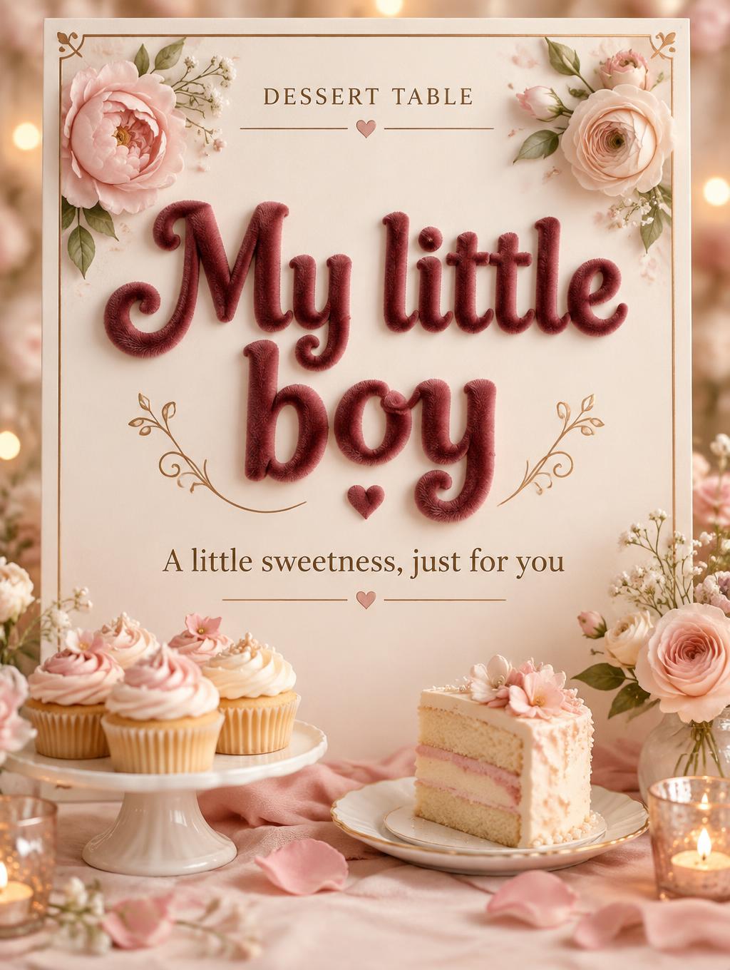 My little boy
A little sweetness, just for you
DESSERT TABLE