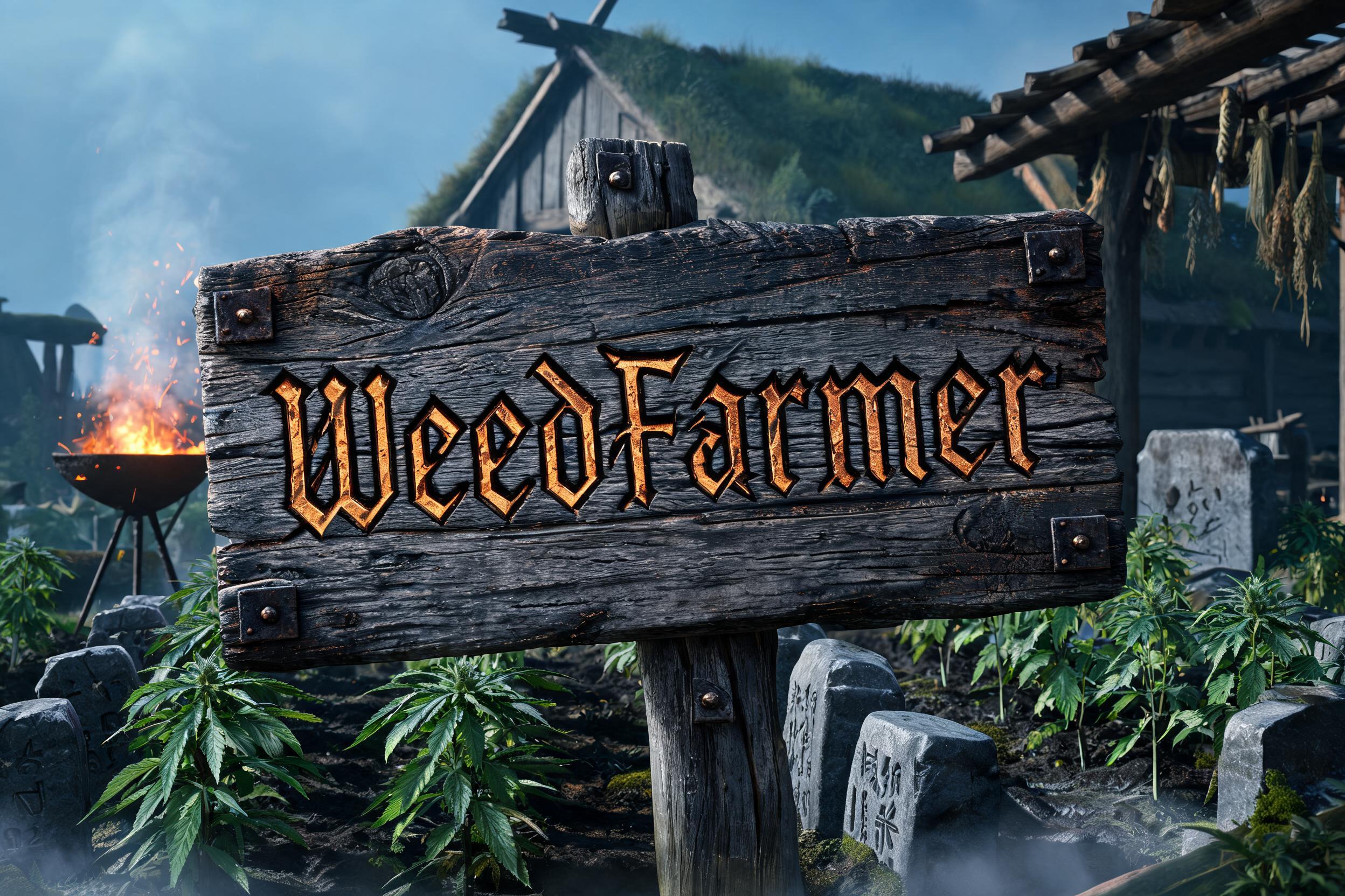 "WeedFarmer" — Viking | AI Text Effect Generator