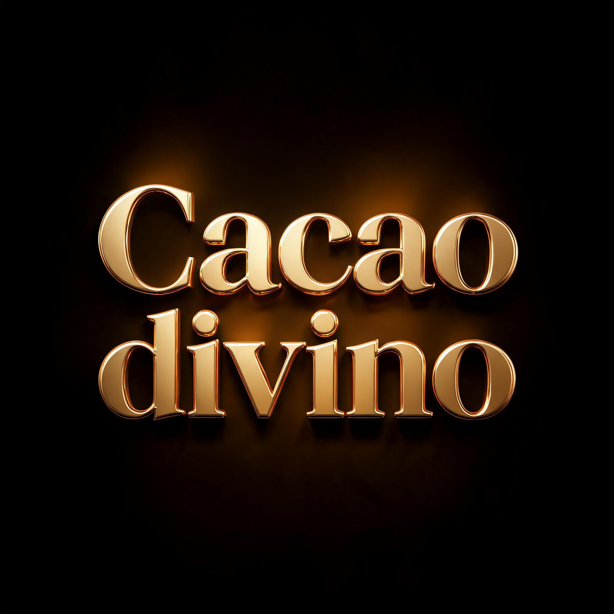 "Cacao divino" — 3d Bold Gold | AI Text Effect Generator