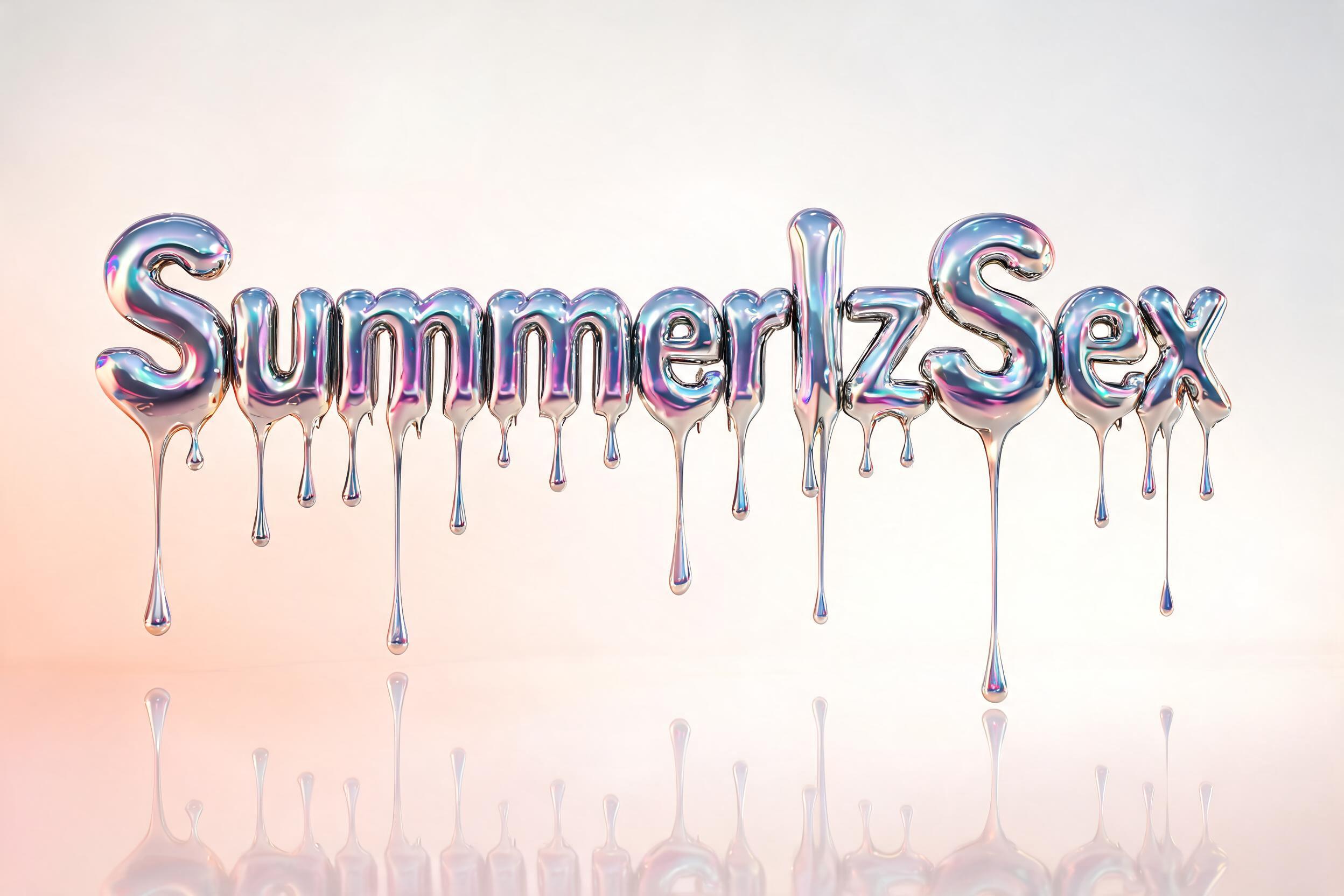 "SummerIzSex " — Y2k Liquid | AI Text Effect Generator