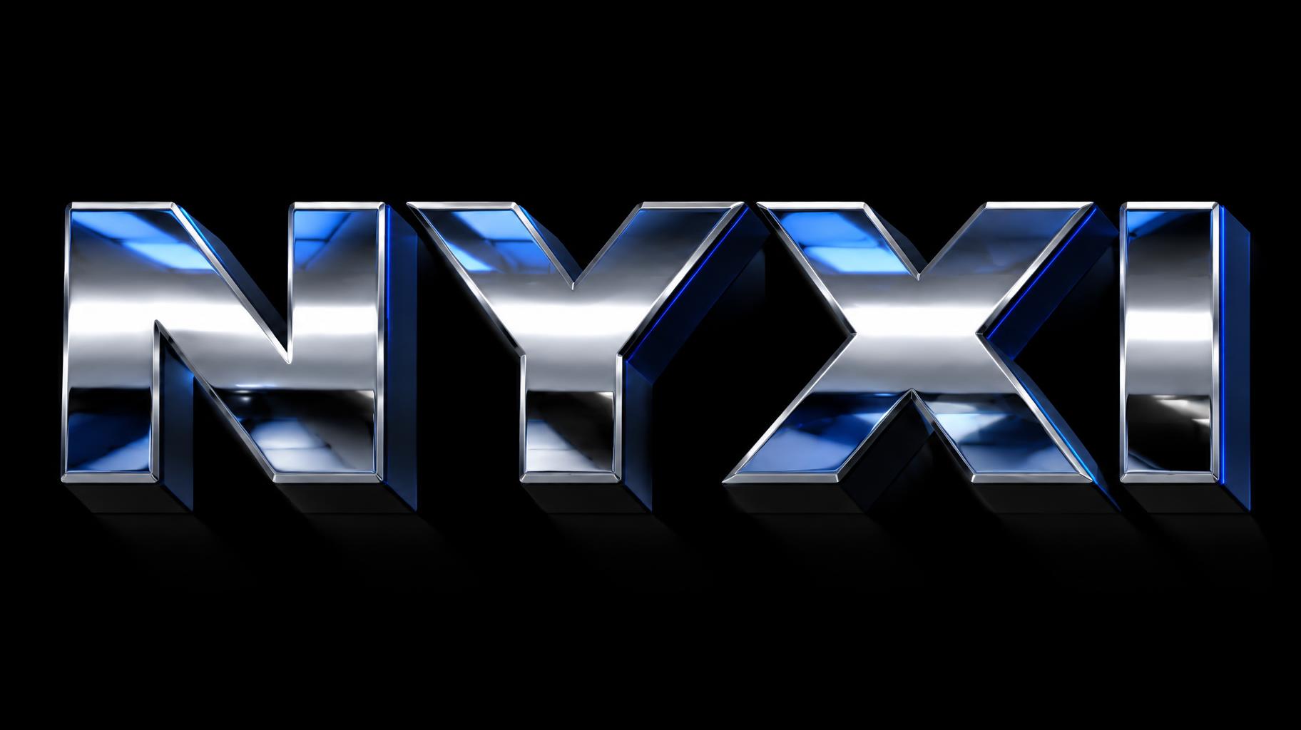 "NYXI" — Chrome Metal 3d | AI Text Effect Generator