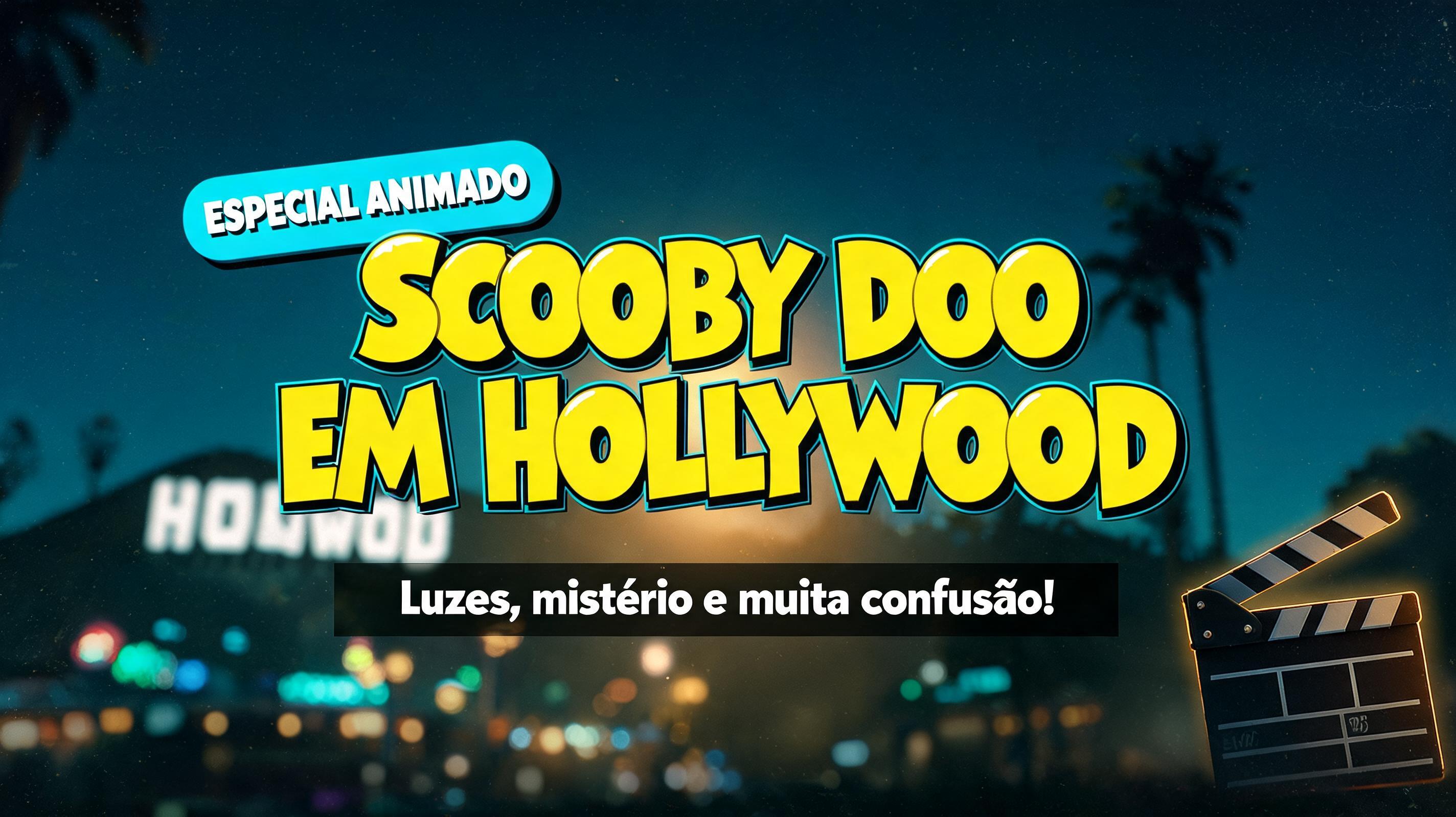 SCOOBY DOO
EM HOLLYWOOD
ESPECIAL ANIMADO
Luzes, mistério e muita confusão!