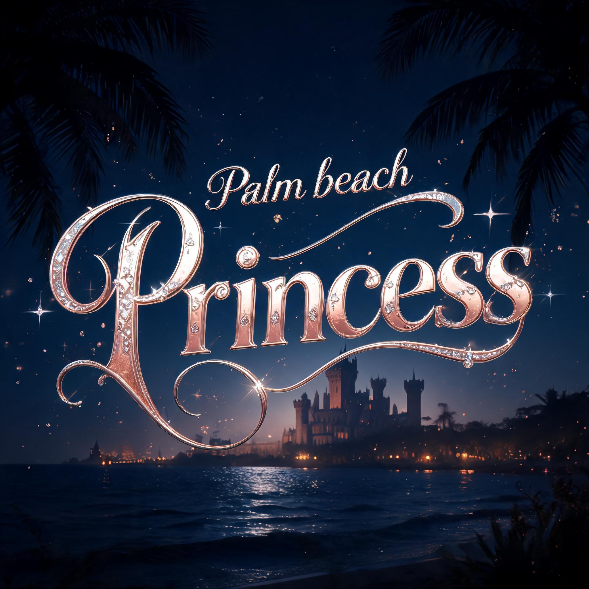 "Palm beach Princess" — Fairy Tale | AI Text Effect Generator