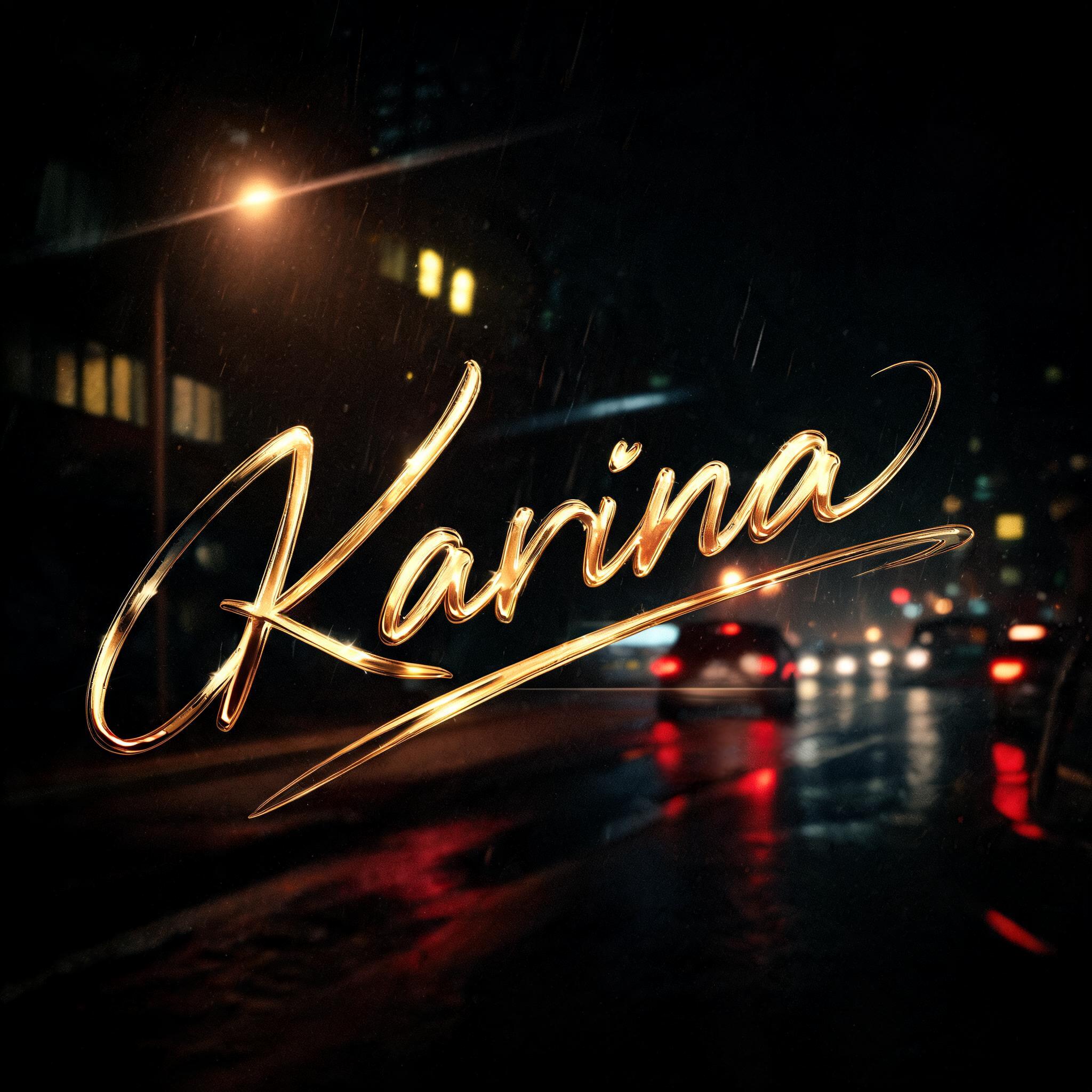 "Karina" — Cinematic | AI Text Effect Generator