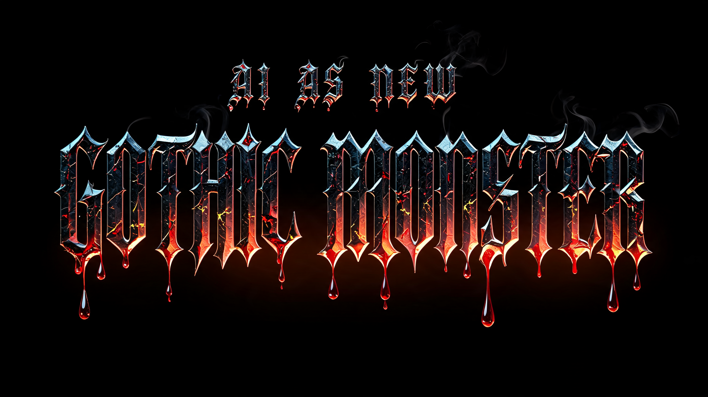 "AI AS NEW 
GOTHIC MONSTER" — Horror text effect