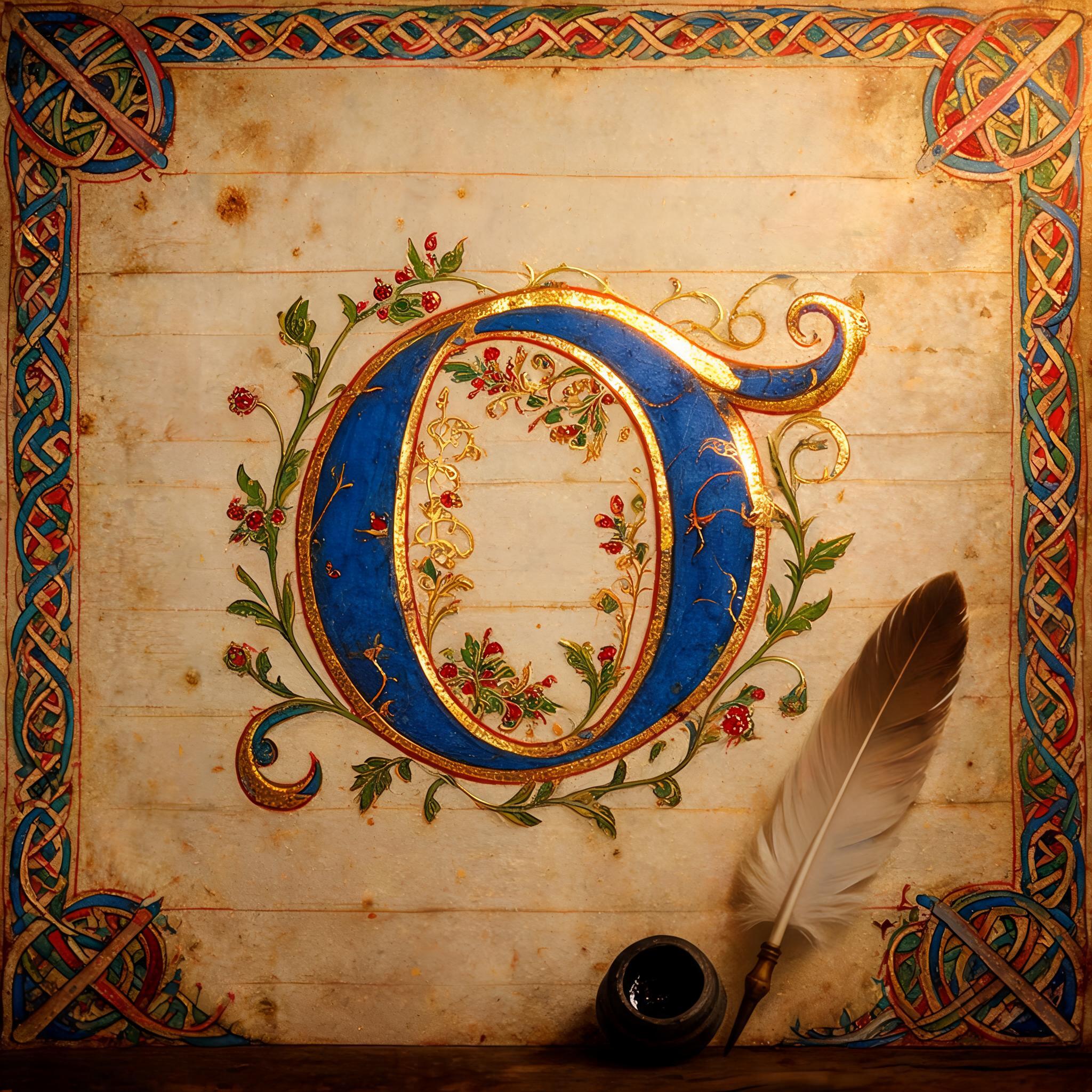 "O" — Medieval | AI Text Effect Generator