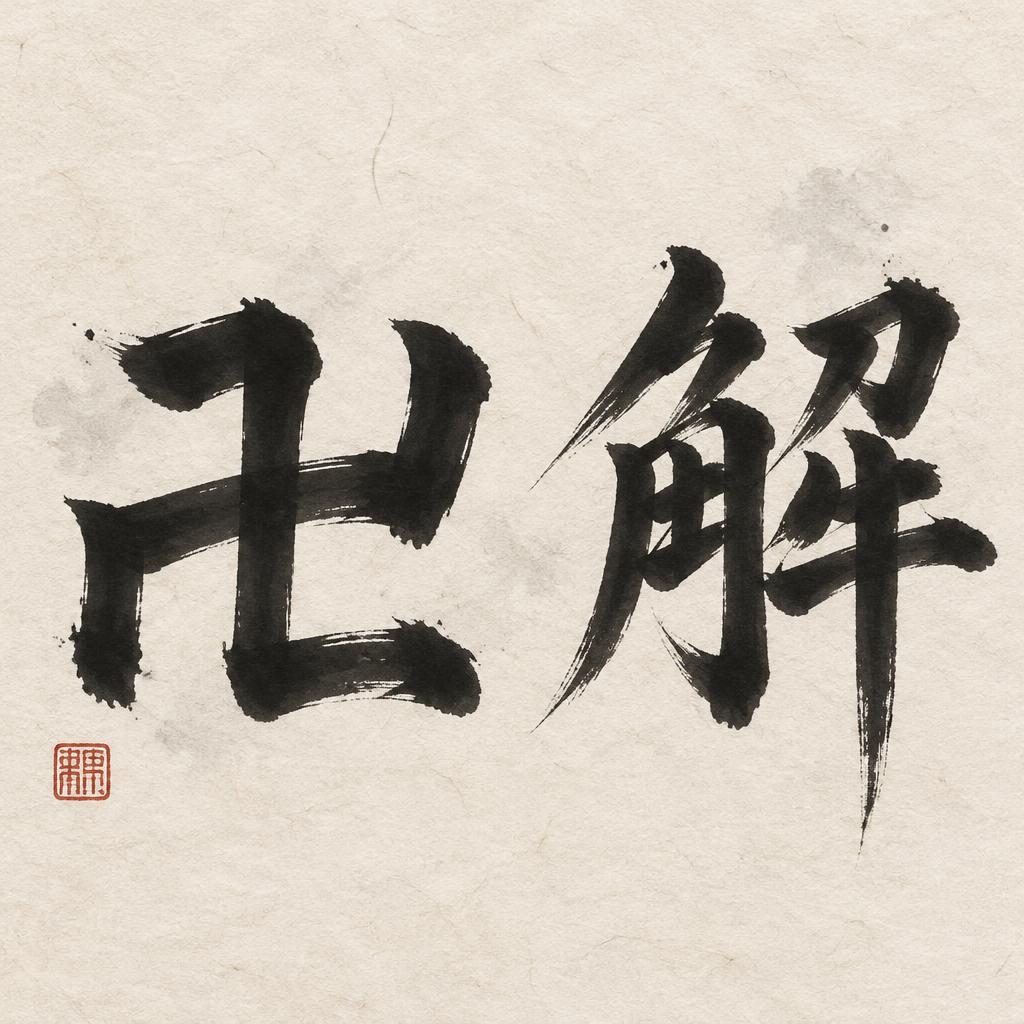 "卍解" — Brush Japanese Ink | AI Text Effect Generator