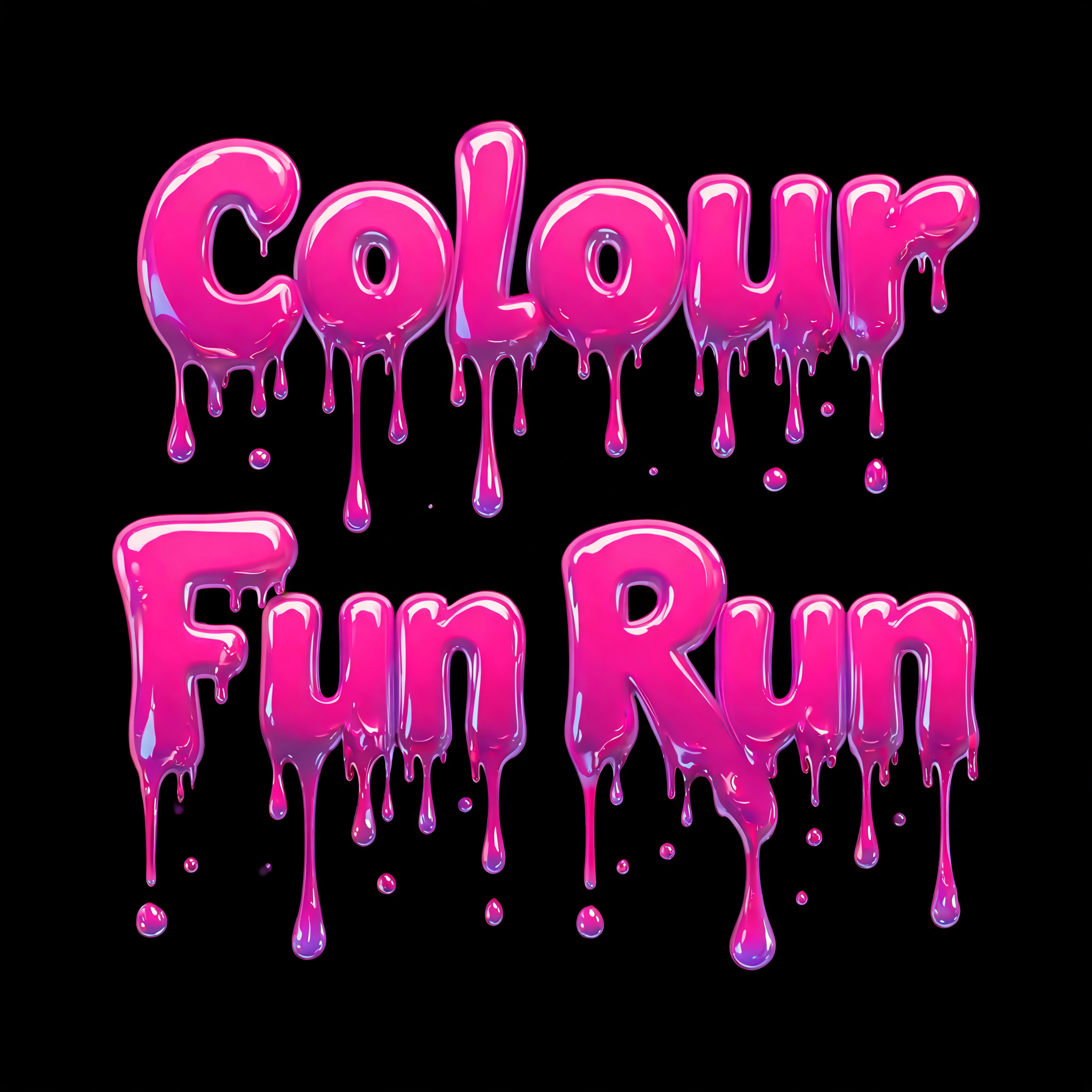 "Colour Fun Run" — Drip Font | AI Text Effect Generator
