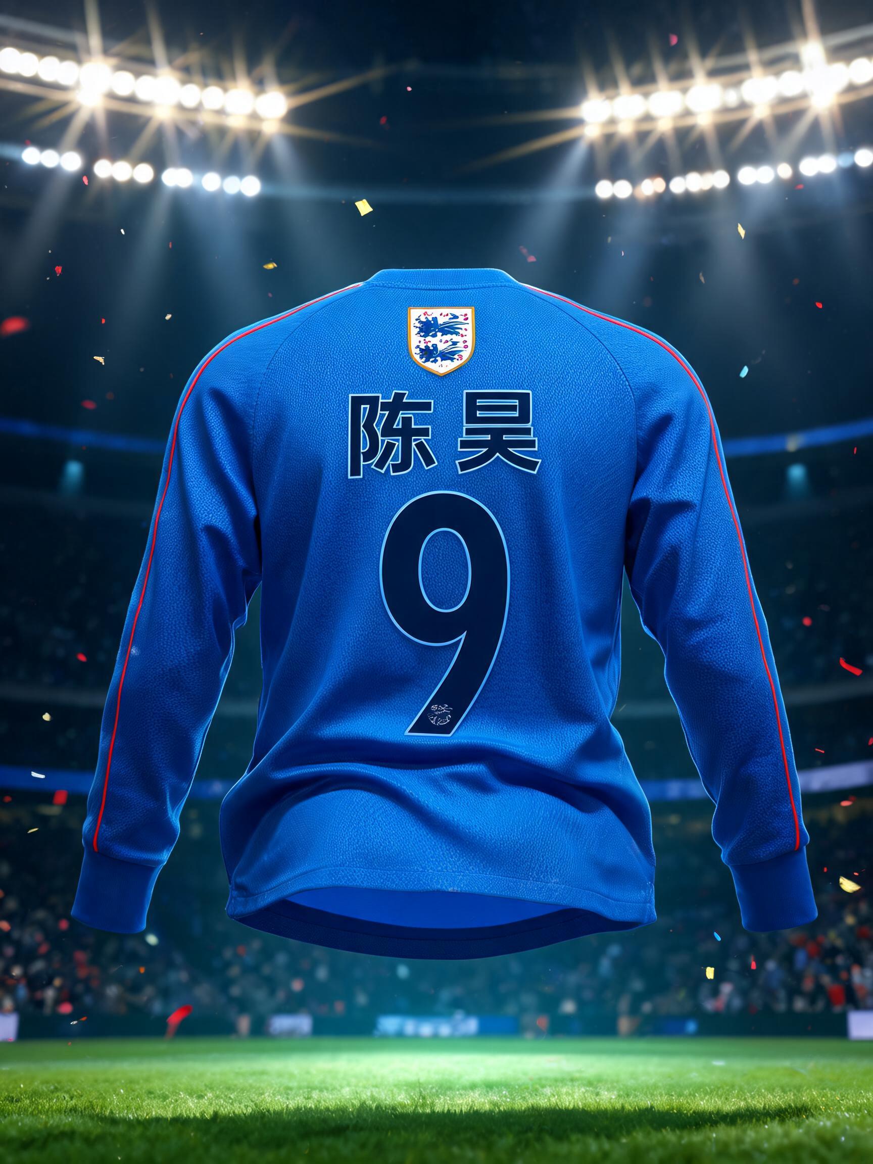 "陈昊
9" — Sports Football | AI Text Effect Generator