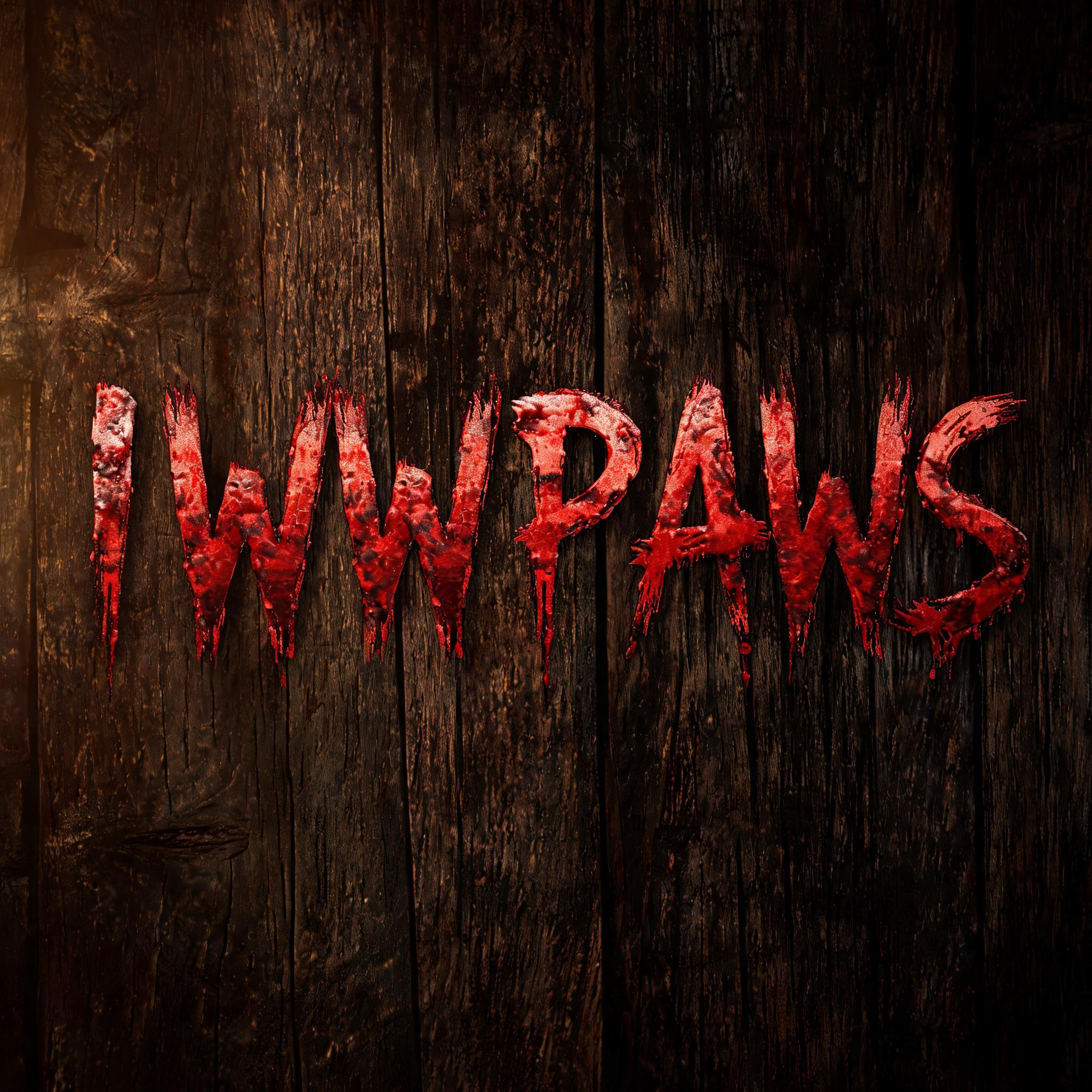 "iwwpaws" — Drip Font Blood | AI Text Effect Generator