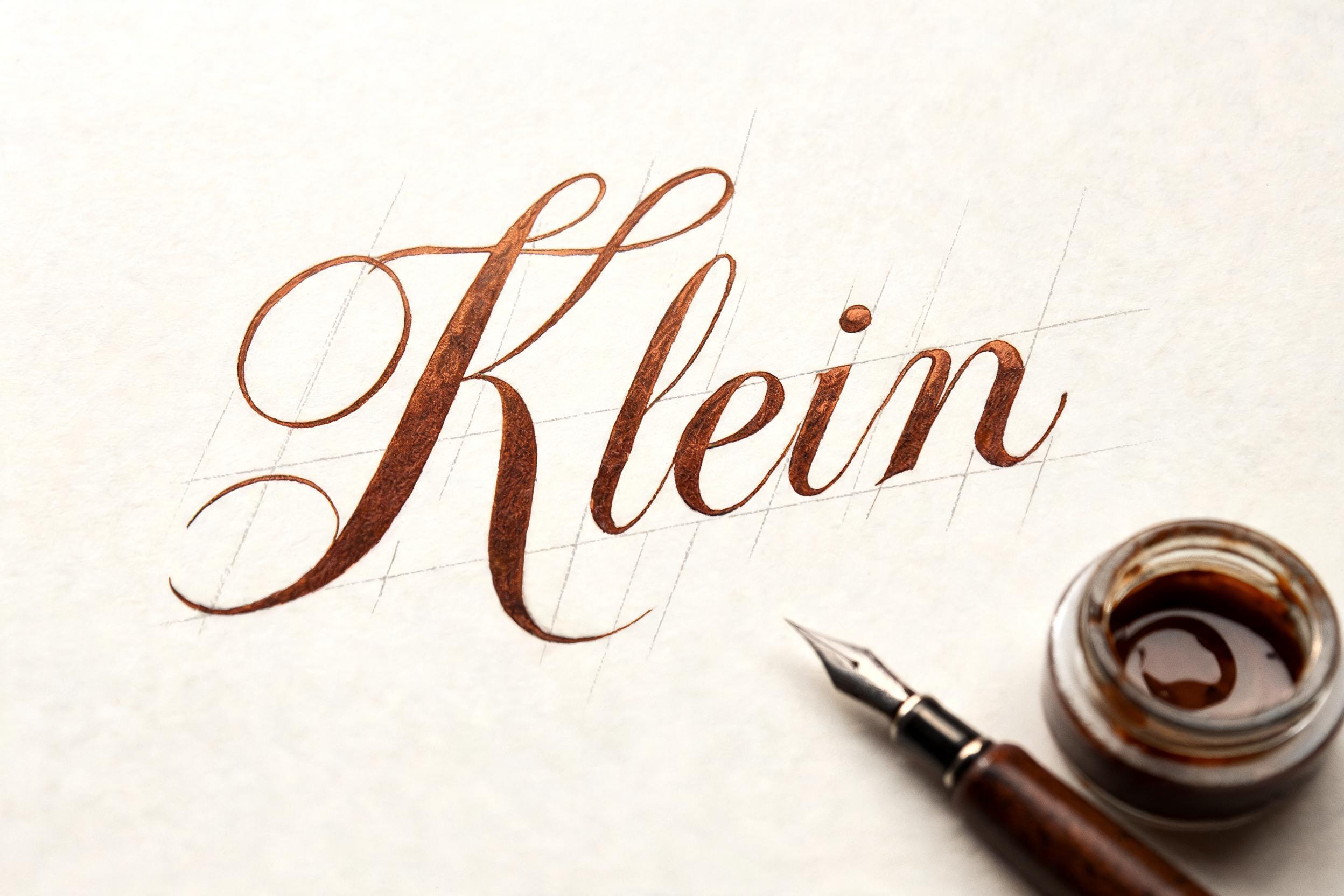 "Klein" — Cursive Calligraphy | AI Text Effect Generator