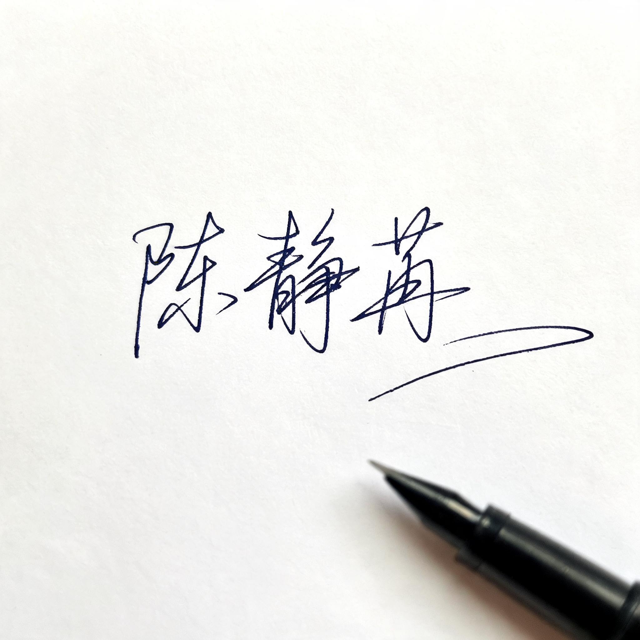 "陈静苒" — Cursive Signature text effect
