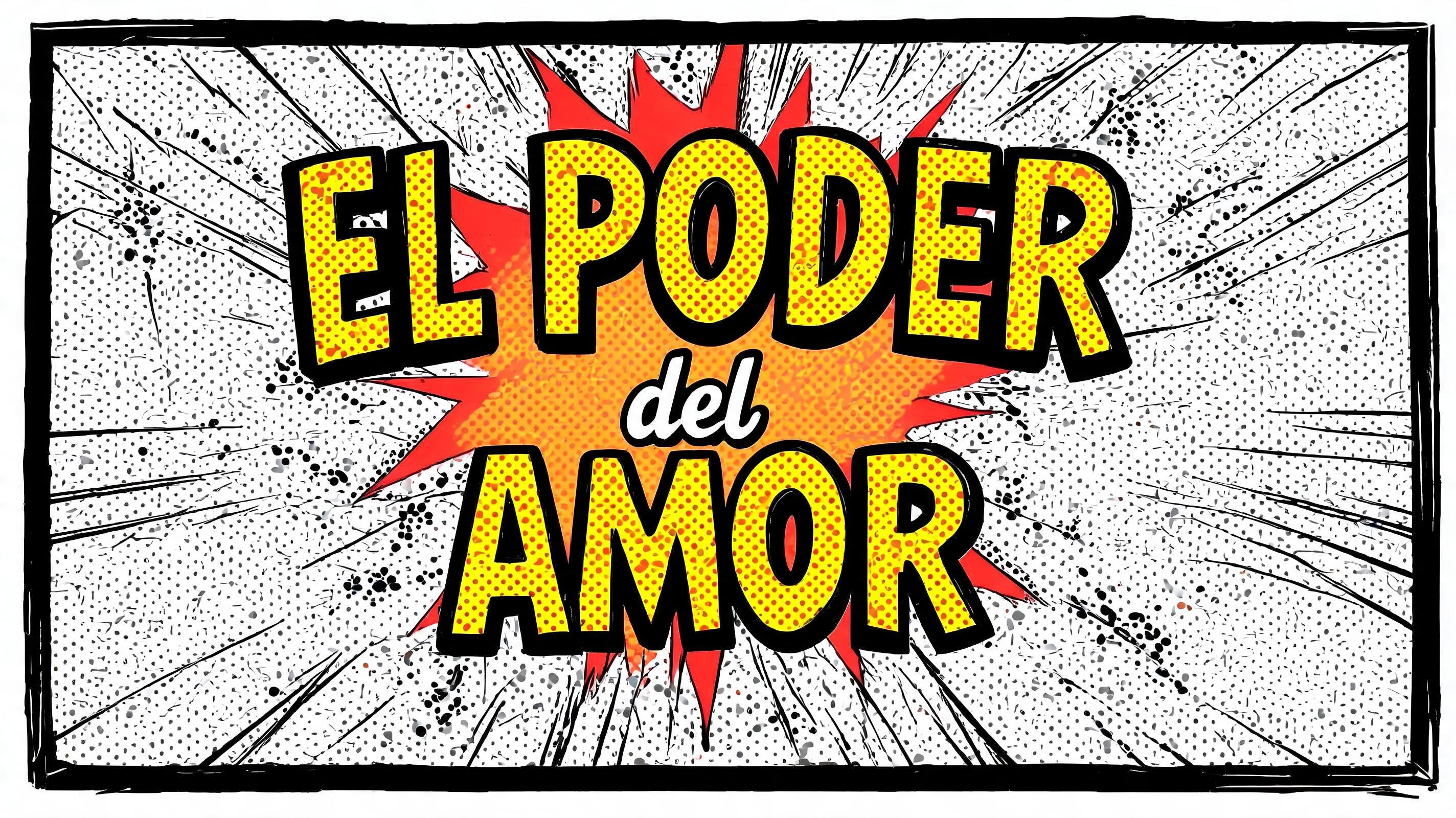 "El Poder del Amor" — Comic Book | AI Text Effect Generator