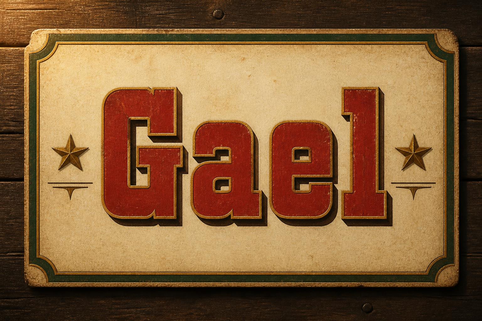 "Gael" — Vintage | AI Text Effect Generator