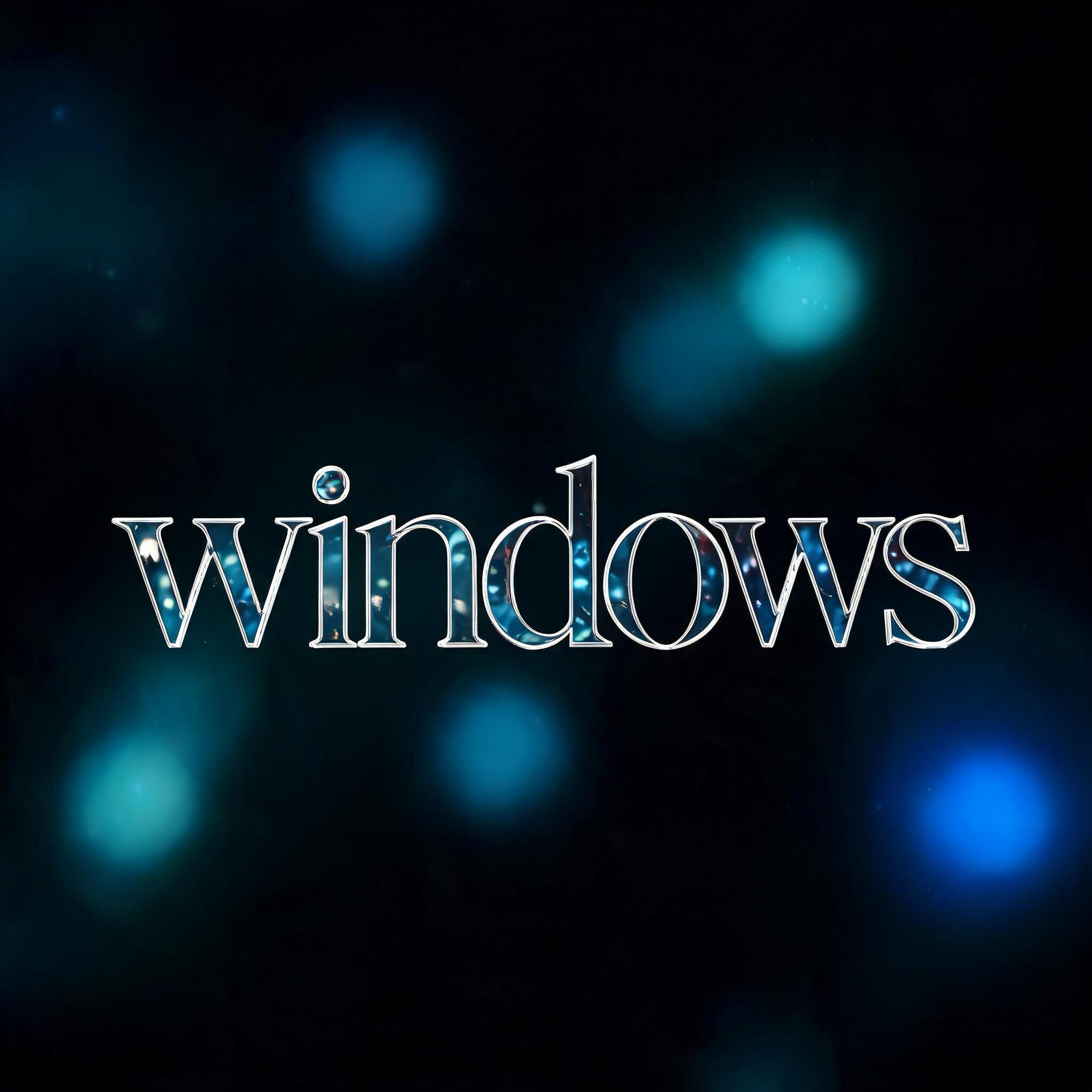 "windows" — Glass Morphism | AI Text Effect Generator