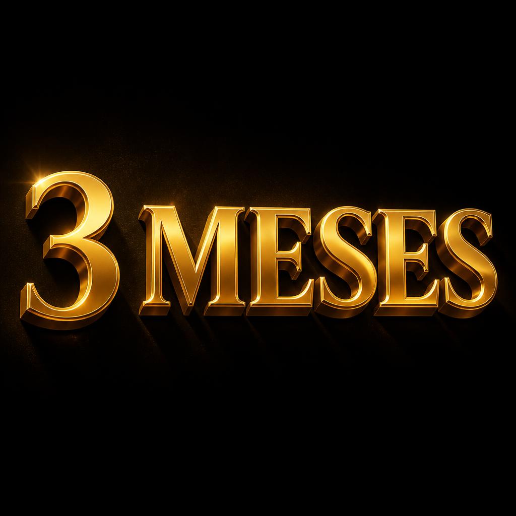 "3 MESES" — 3d Bold Gold | AI Text Effect Generator