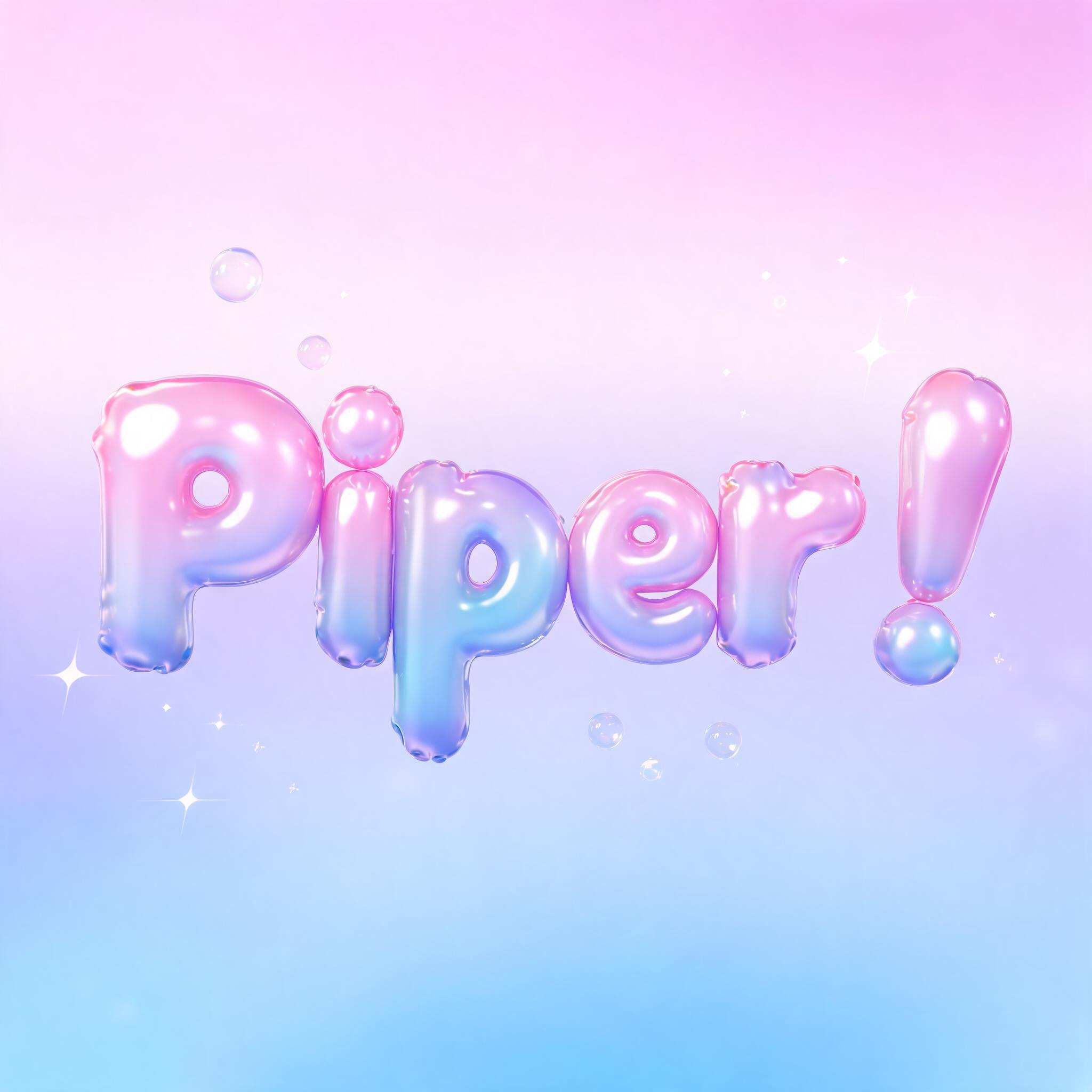 "Piper !" — Bubble | AI Text Effect Generator