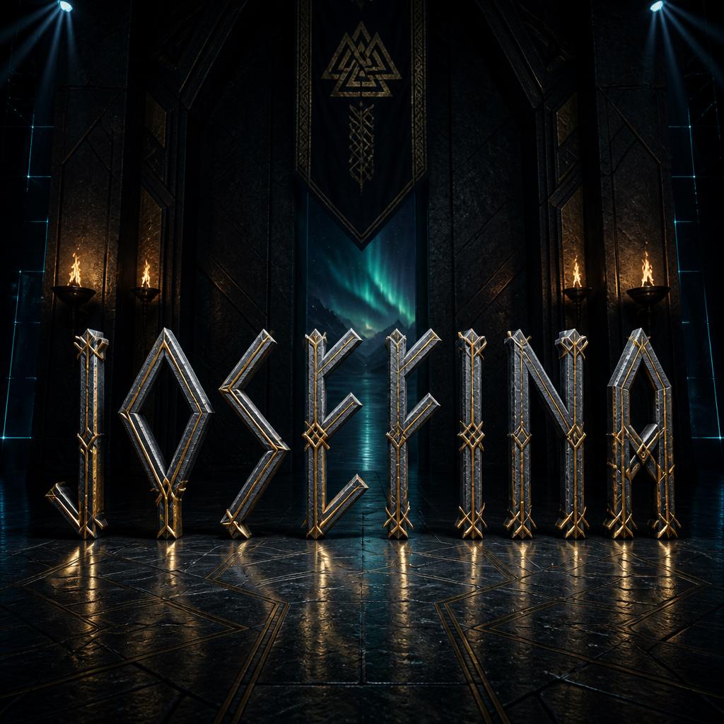 "Josefina" — Viking Runic text effect