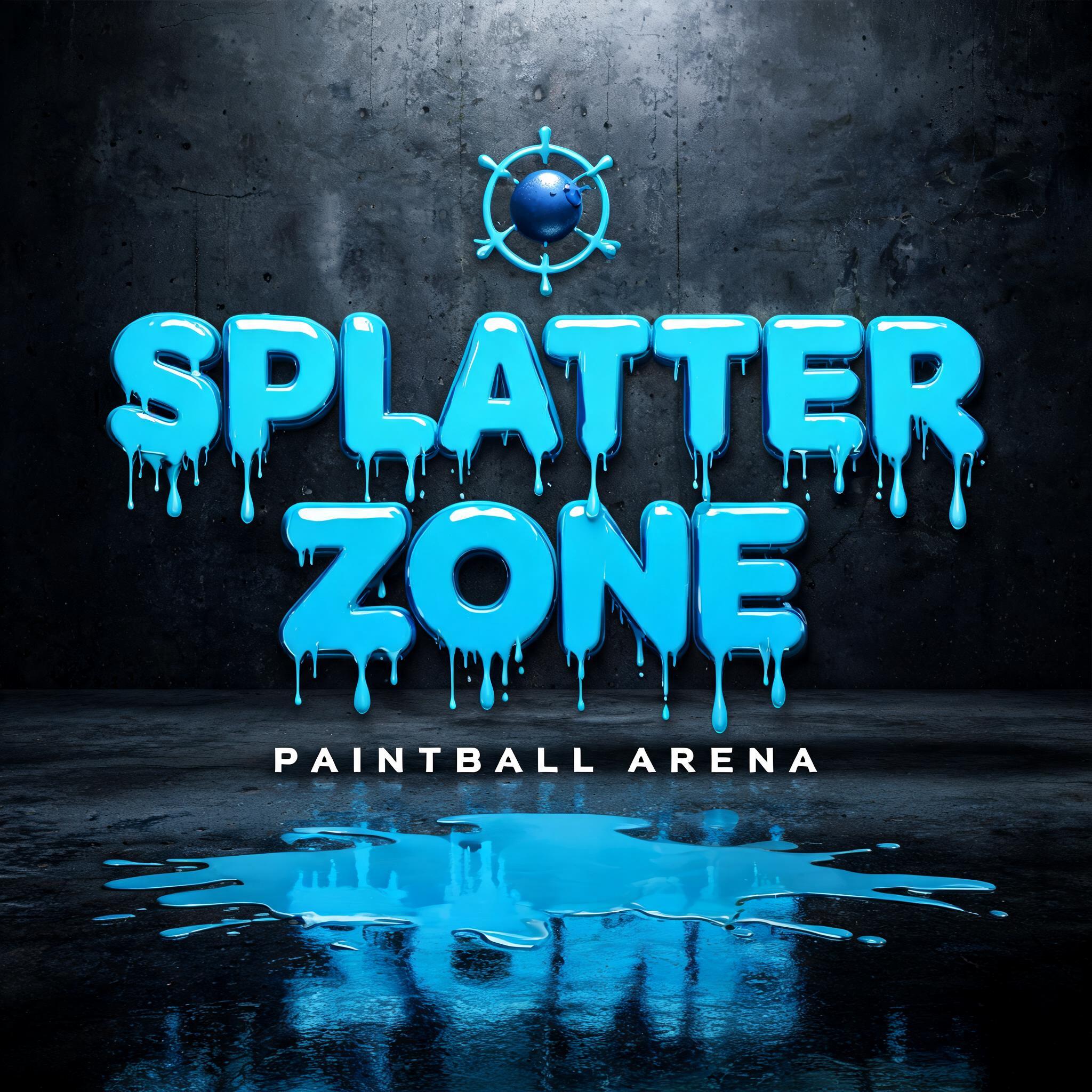 "SPLATTER
ZONE
PAINTBALL ARENA" — Drip Font text effect