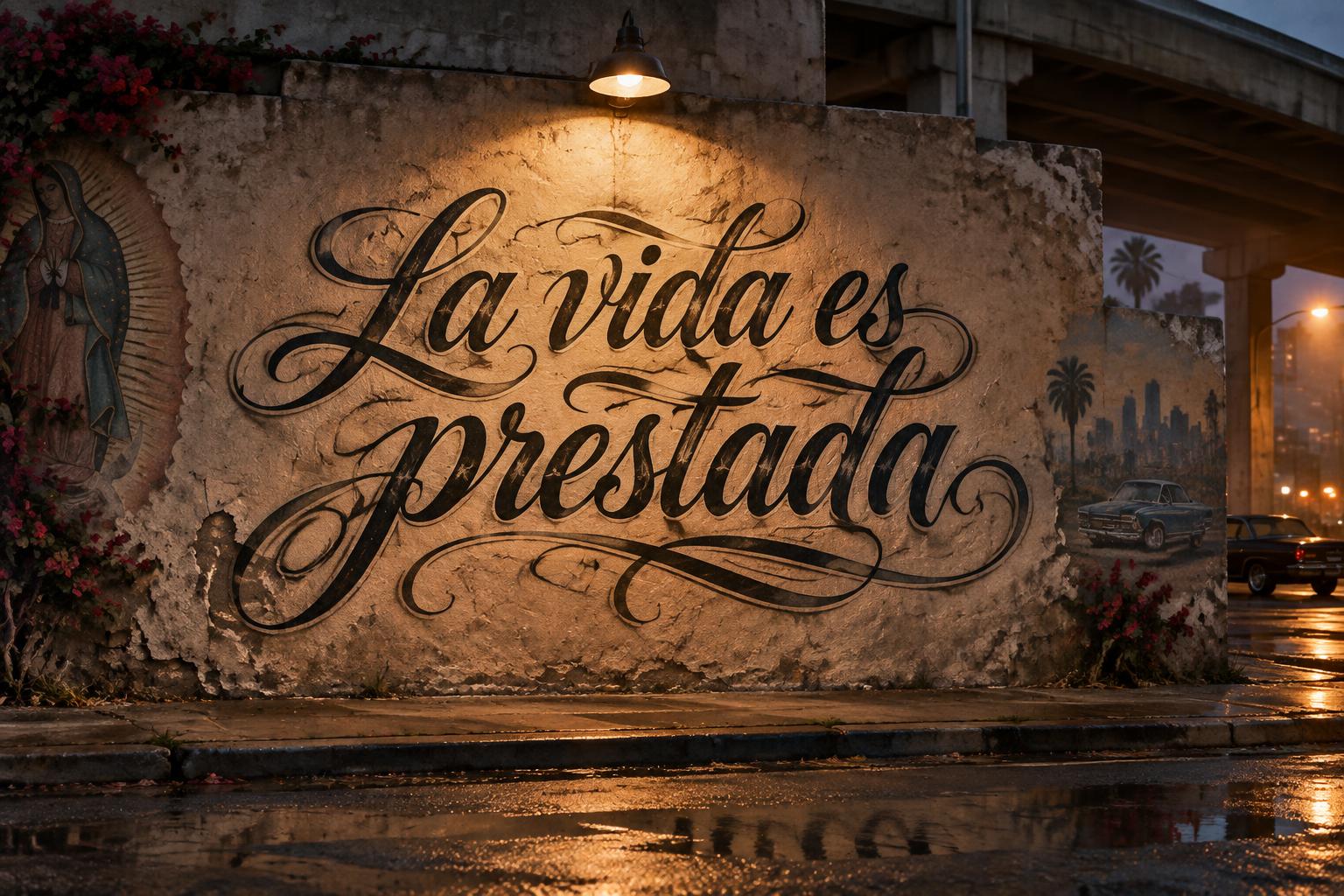 "La vida es prestada" —  | AI Text Effect Generator