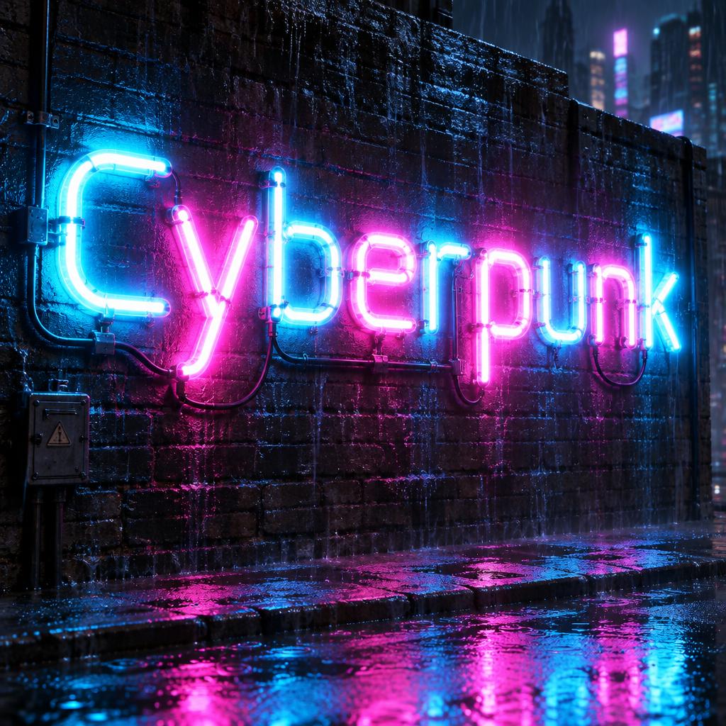 "Cyberpunk" — Neon Glow | AI Text Effect Generator
