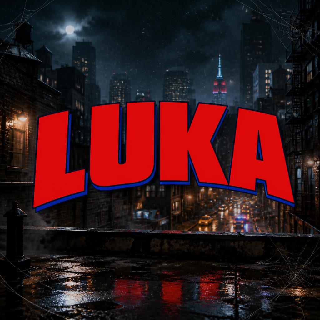 "LUKA" — Spider Hero | AI Text Effect Generator