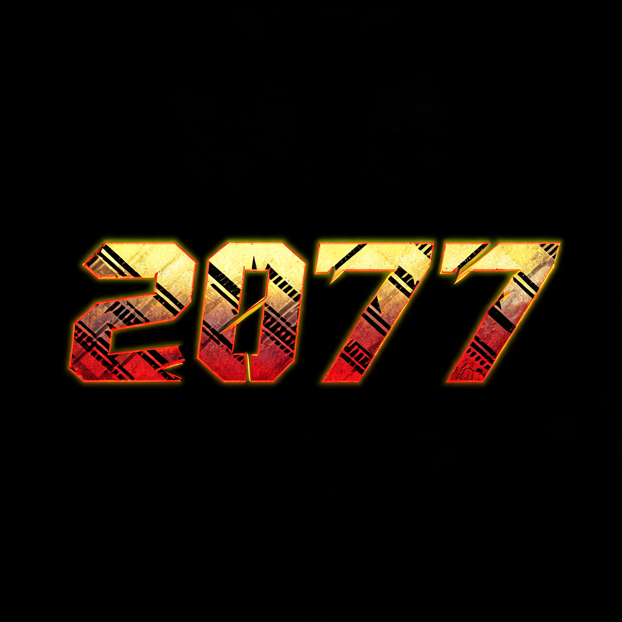 "2077" — Cyberpunk 2077 | AI Text Effect Generator