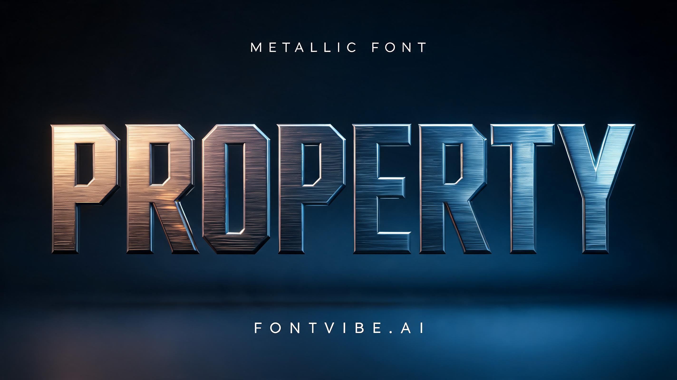 "PROPERTY" — Metallic | AI Text Effect Generator