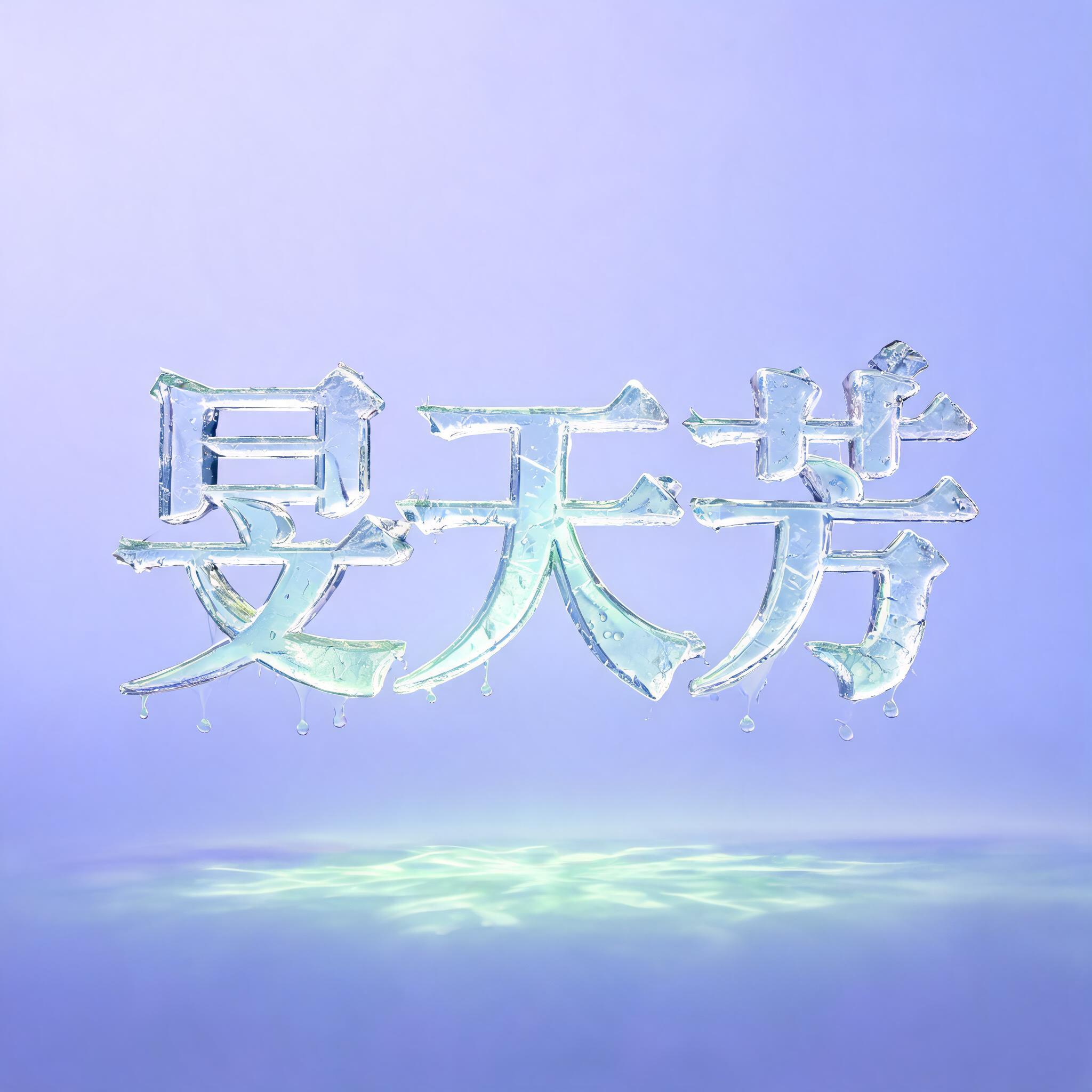 "旻天芳" — Glass | AI Text Effect Generator