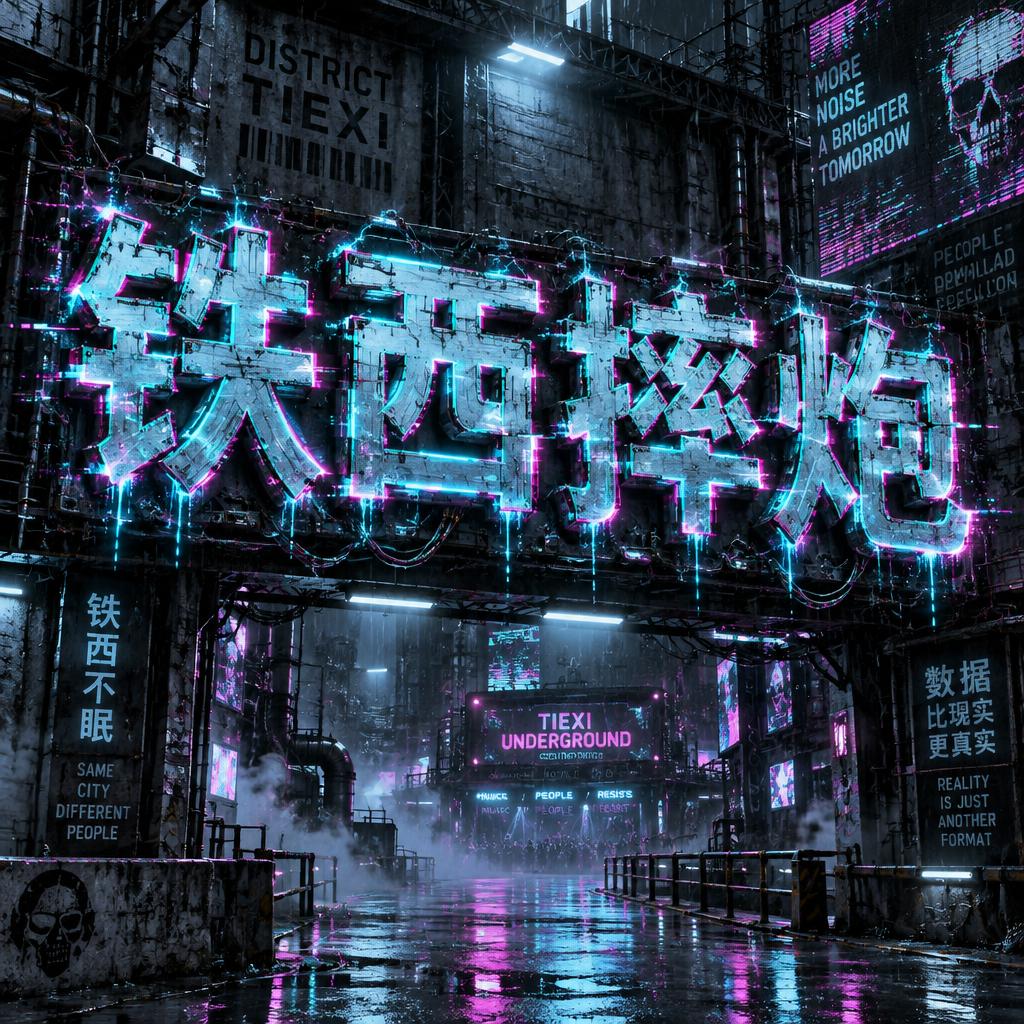 "铁西摔炮" — Cyberpunk | AI Text Effect Generator