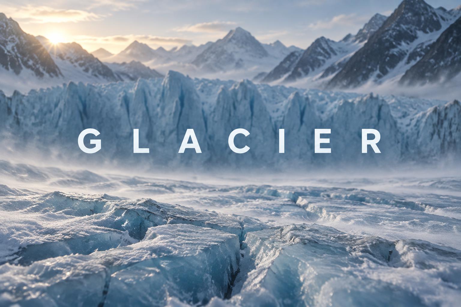 "G L A C I E R" —  | AI Text Effect Generator