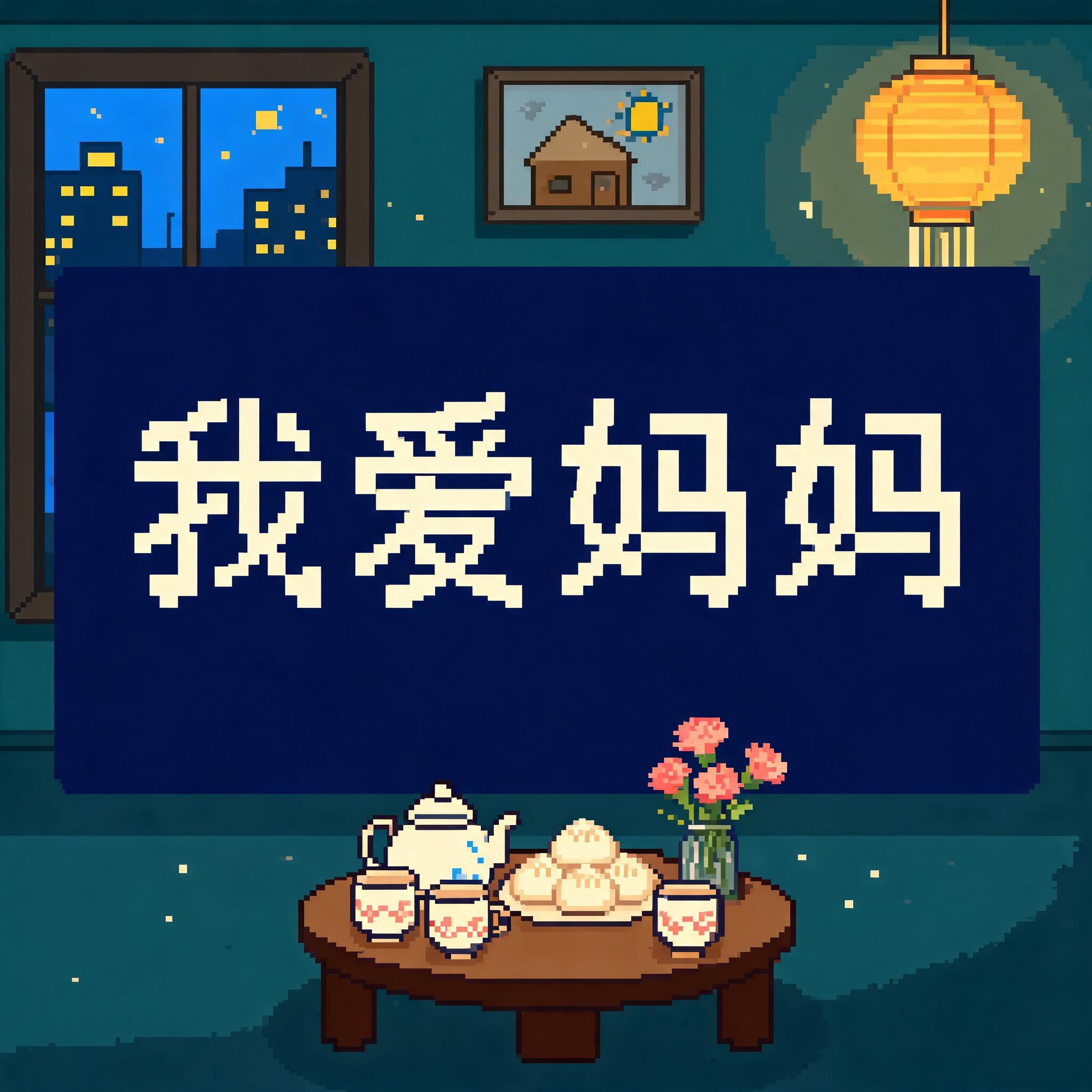 "我爱妈妈" —  | AI Text Effect Generator