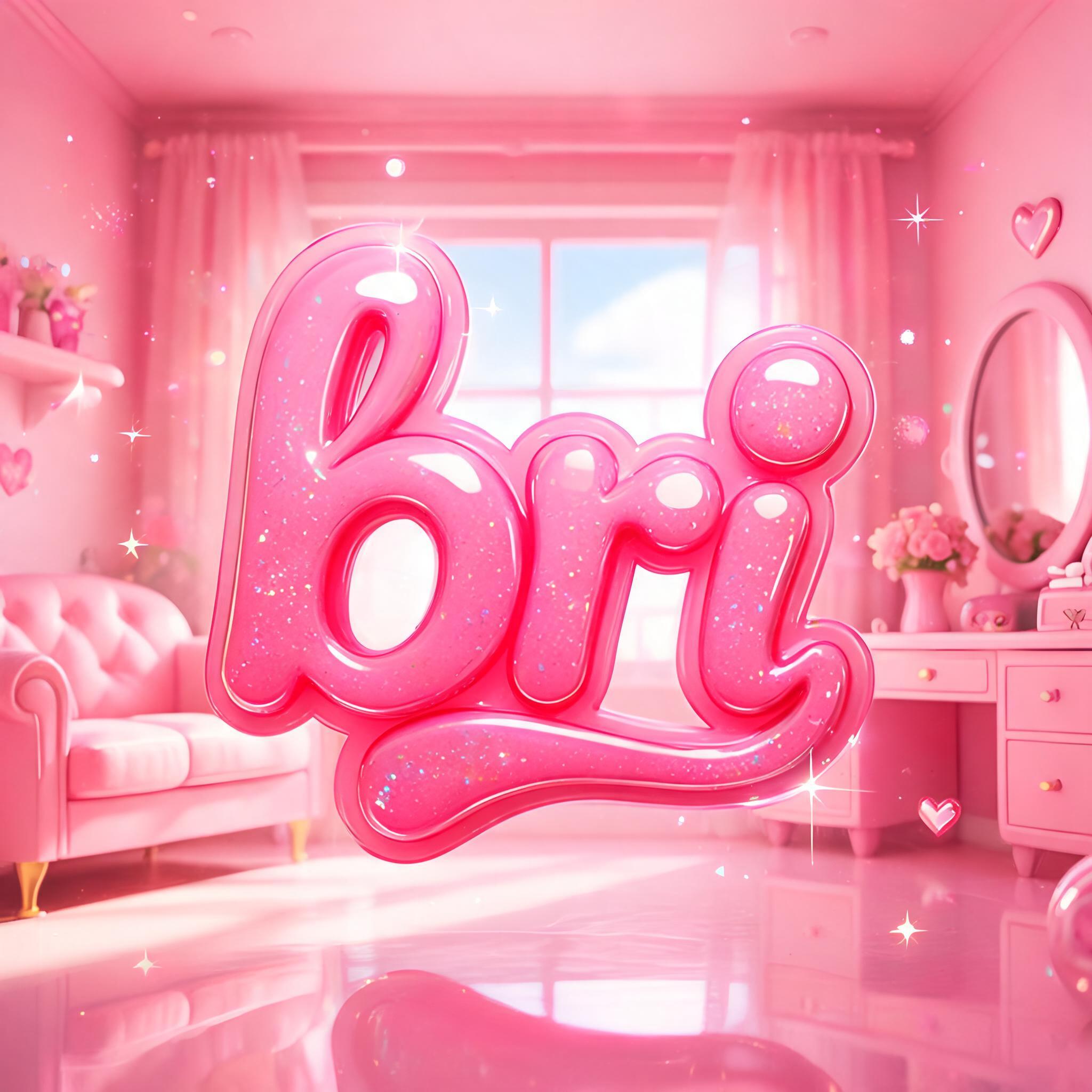 "bri" — Barbie | AI Text Effect Generator