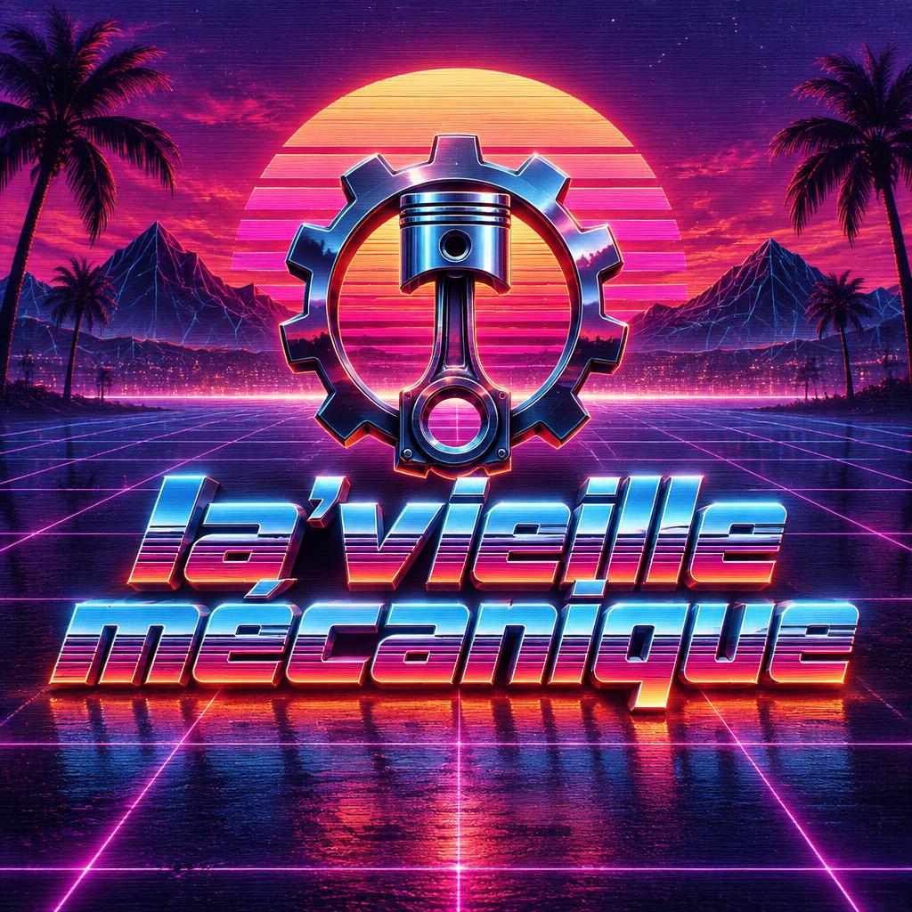 "la’vieille mécanique" — Synthwave text effect