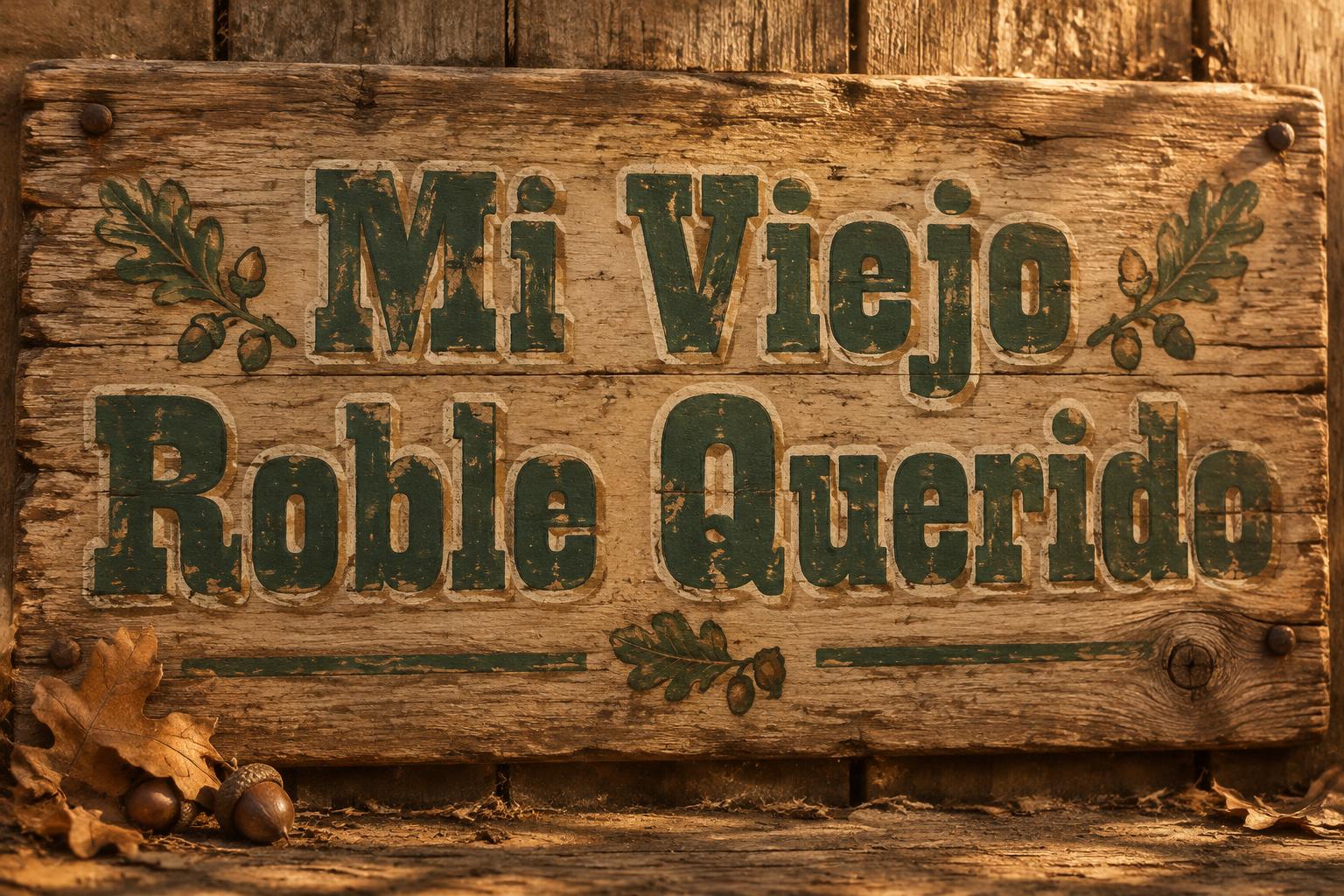 "Mi Viejo Roble Querido" — Vintage | AI Text Effect Generator