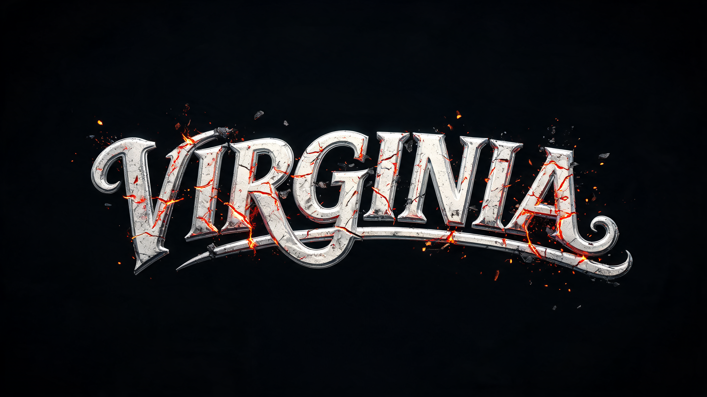 "VIRGINIA" — Post Apocalyptic text effect